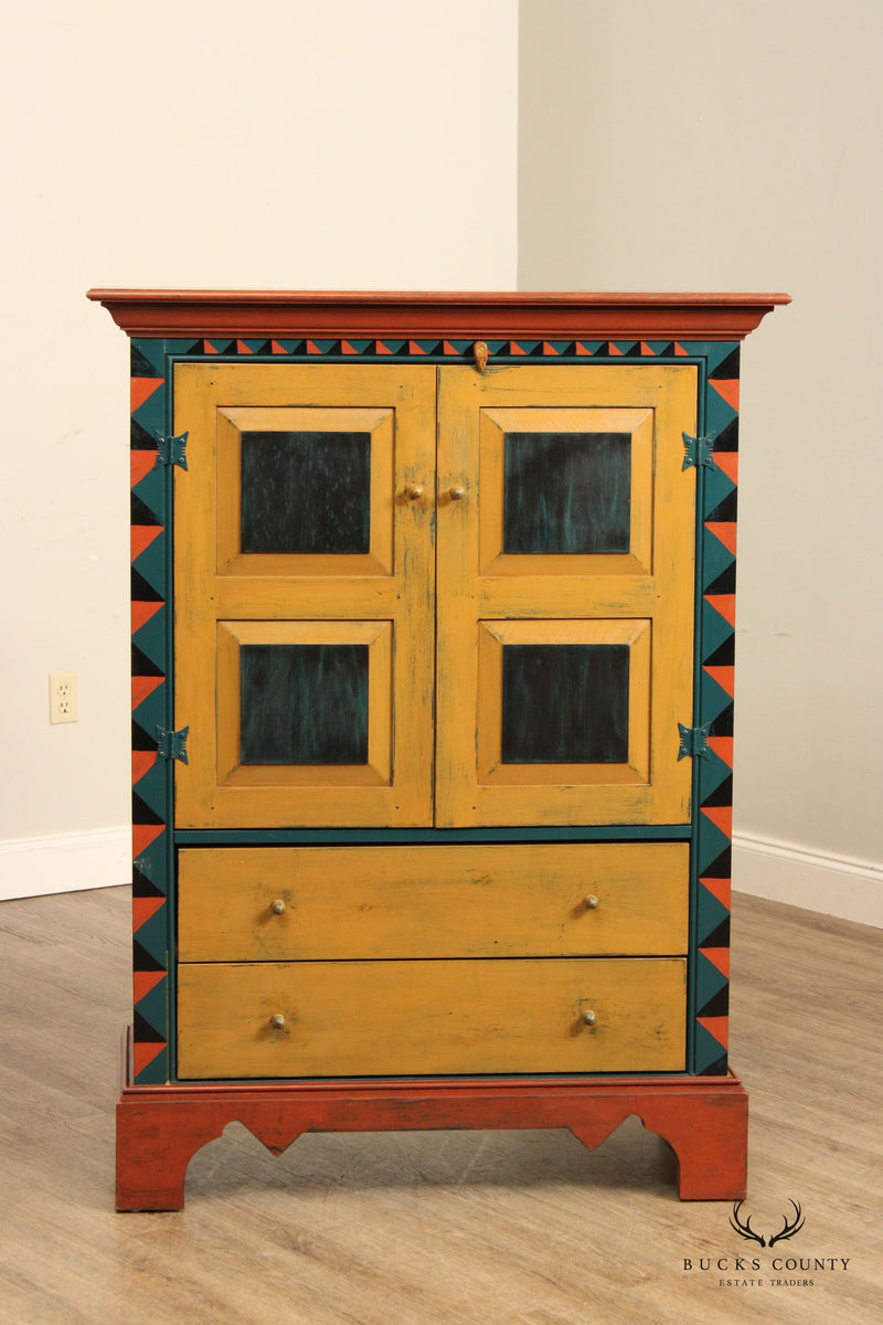 Purple Heart Wood Works Custom Painted Cabinet