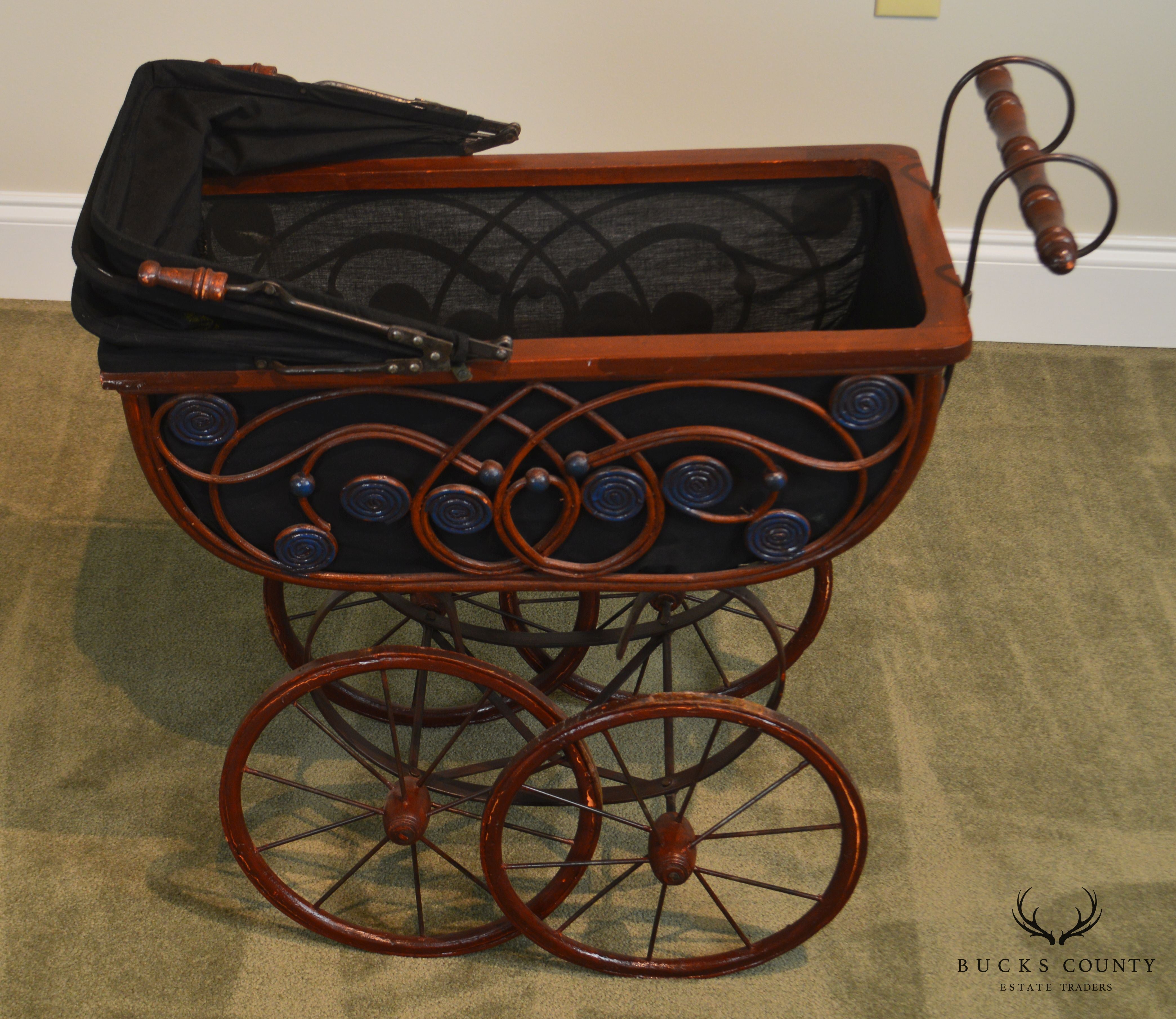 Victorian Style Doll Baby Carriage