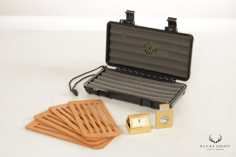 Hand Crafted Inlaid Tiger Maple Cigar Box Humidor