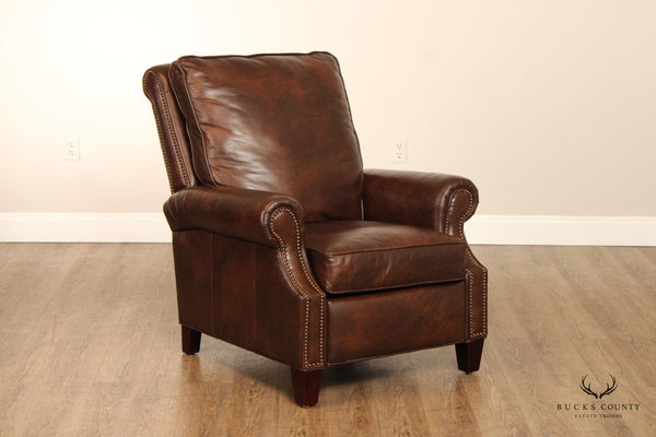 Comfort Design Oversized Brown Leather Reclining Armchair