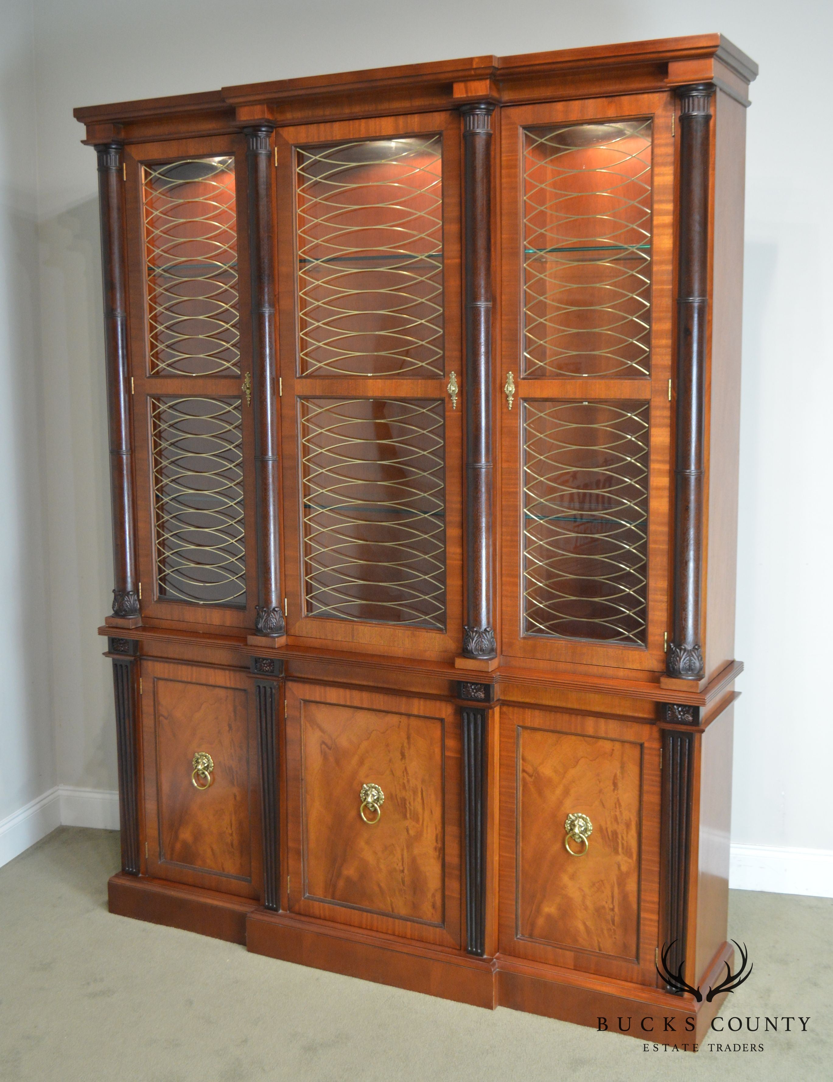 Baker Mahogany Regency Style Breakfront