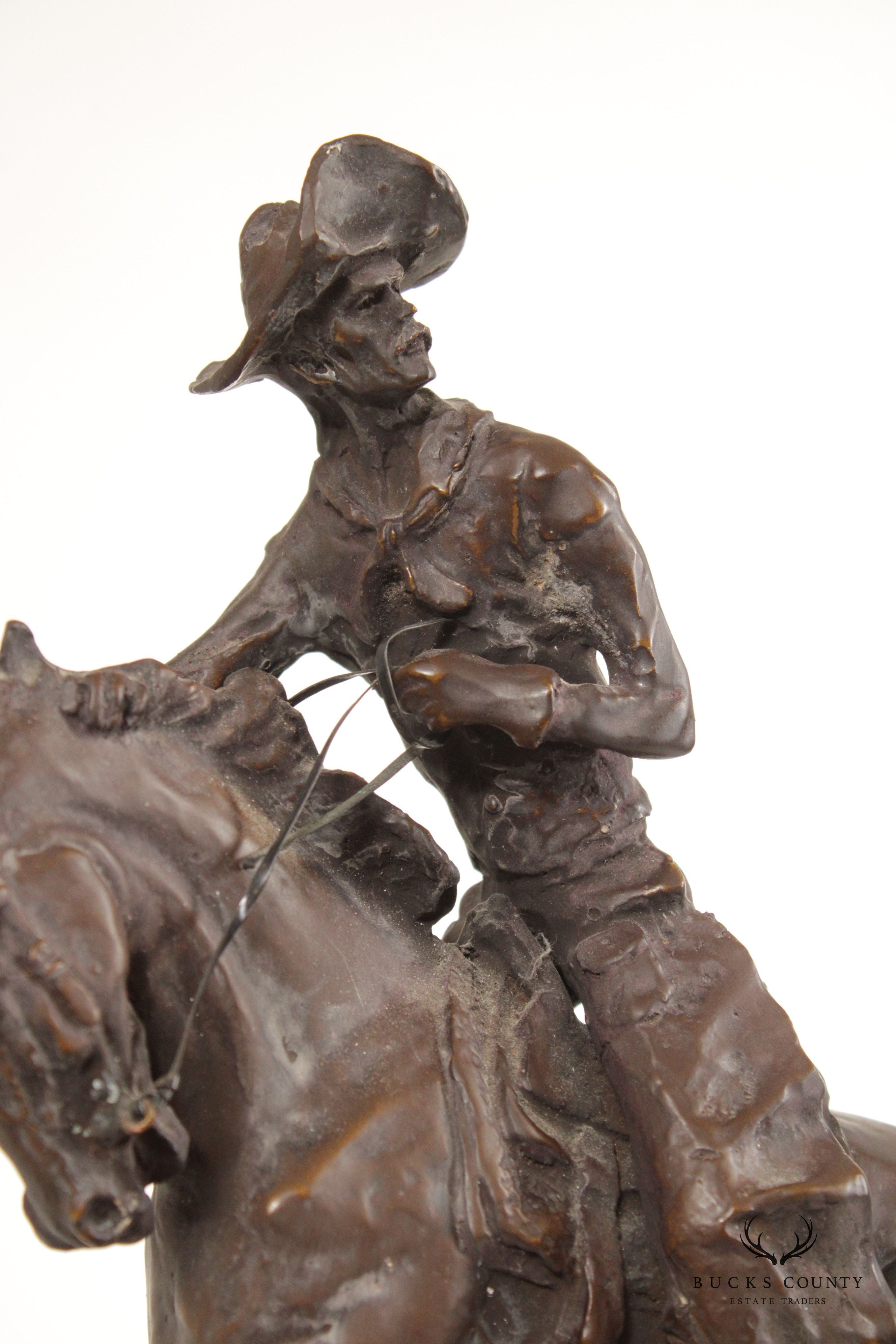 Frederick Remington 'The Cowboy' Bronze Sculpture