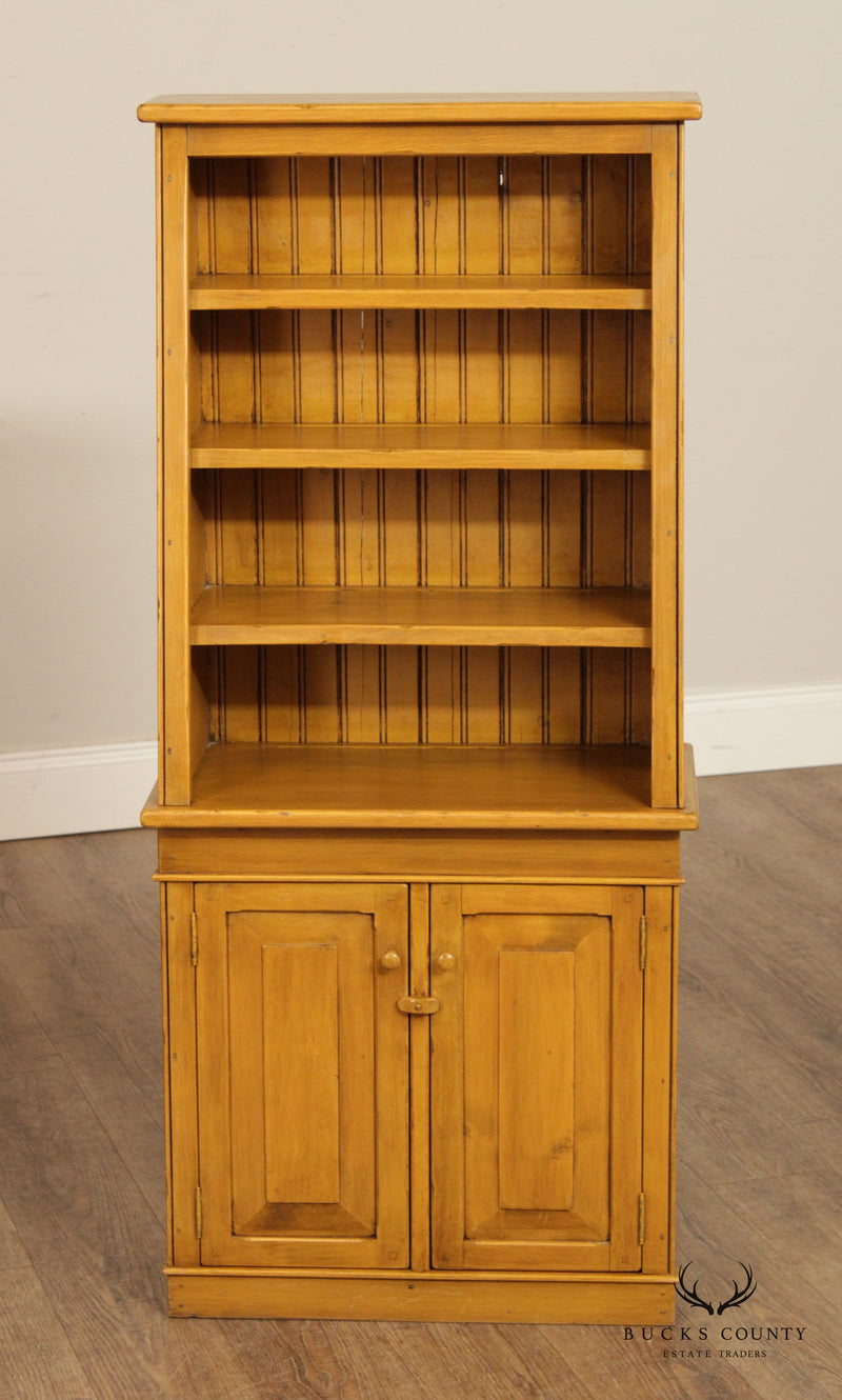 Jack B. Robinson Country Reproduction Yellow Bookcase Cupboard
