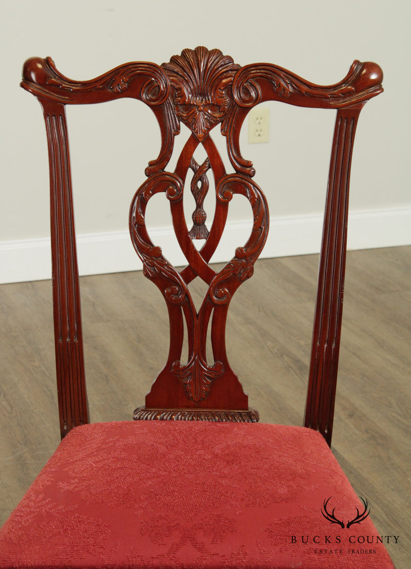 Hickory Chair 'Mount Vernon' Mahogany Chippendale Style Set 8 Dining Chairs