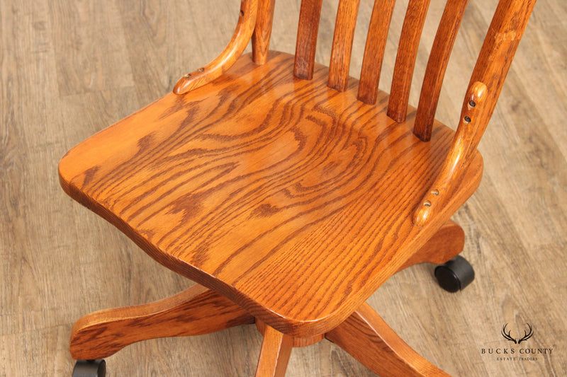 Winners Only Oak Roll Top Executive Desk With Chair Bucks County