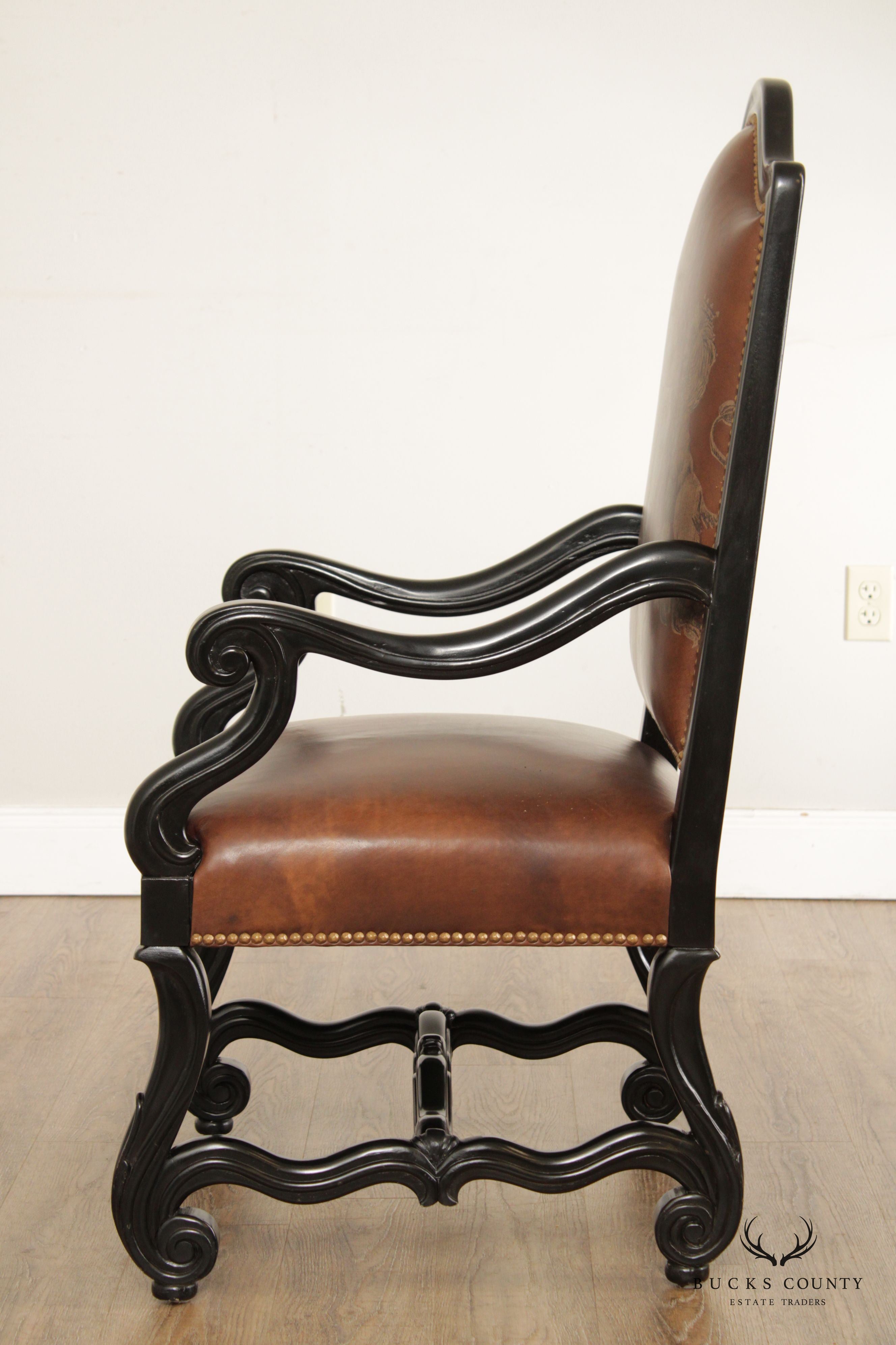 Ferguson Copeland European Country Crest Leather Armchair