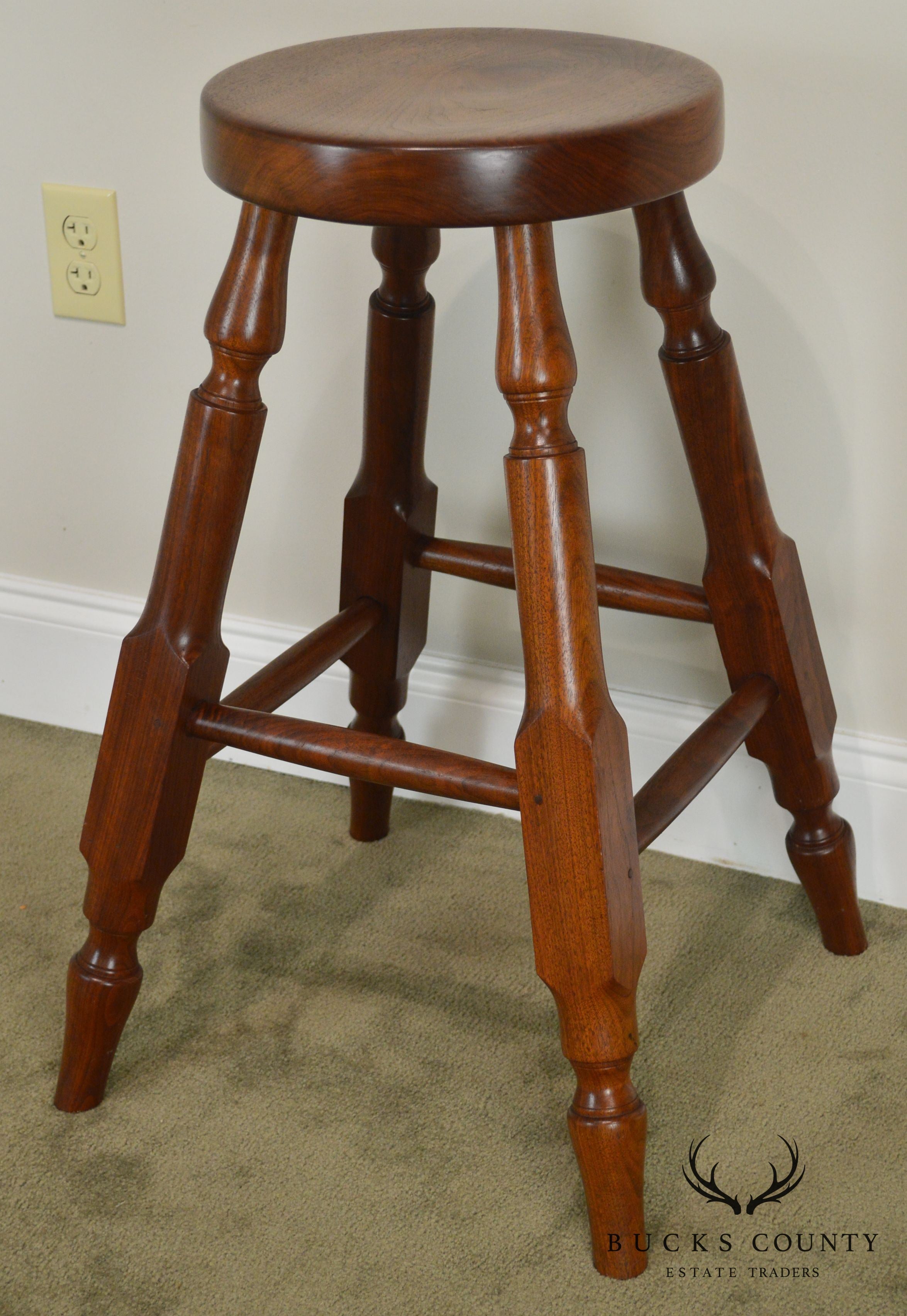 Wynnewood Woodworks Hand Crafted Solid Walnut Bar Stool