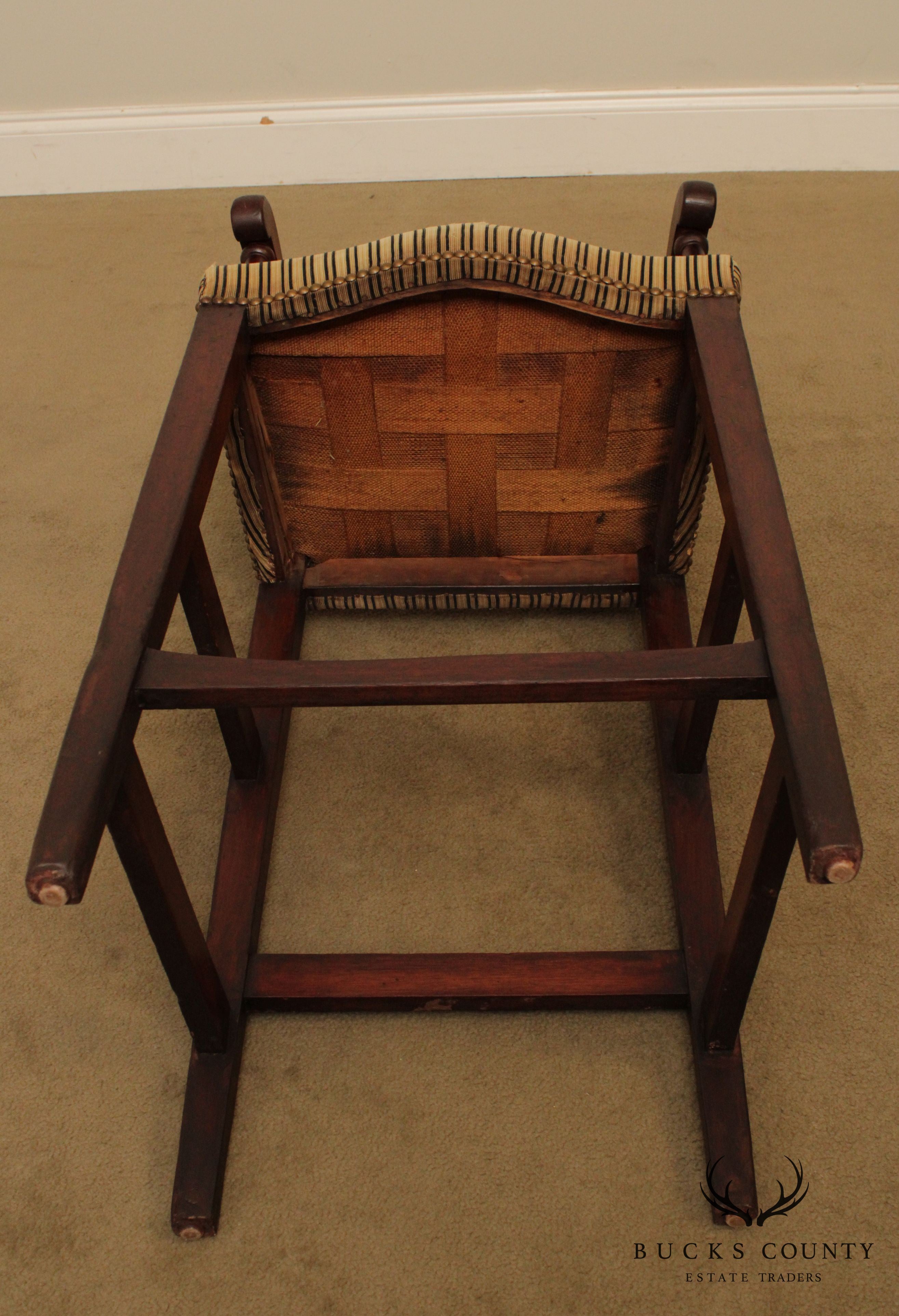 Antique 19th Century English Mahogany Pub Chair