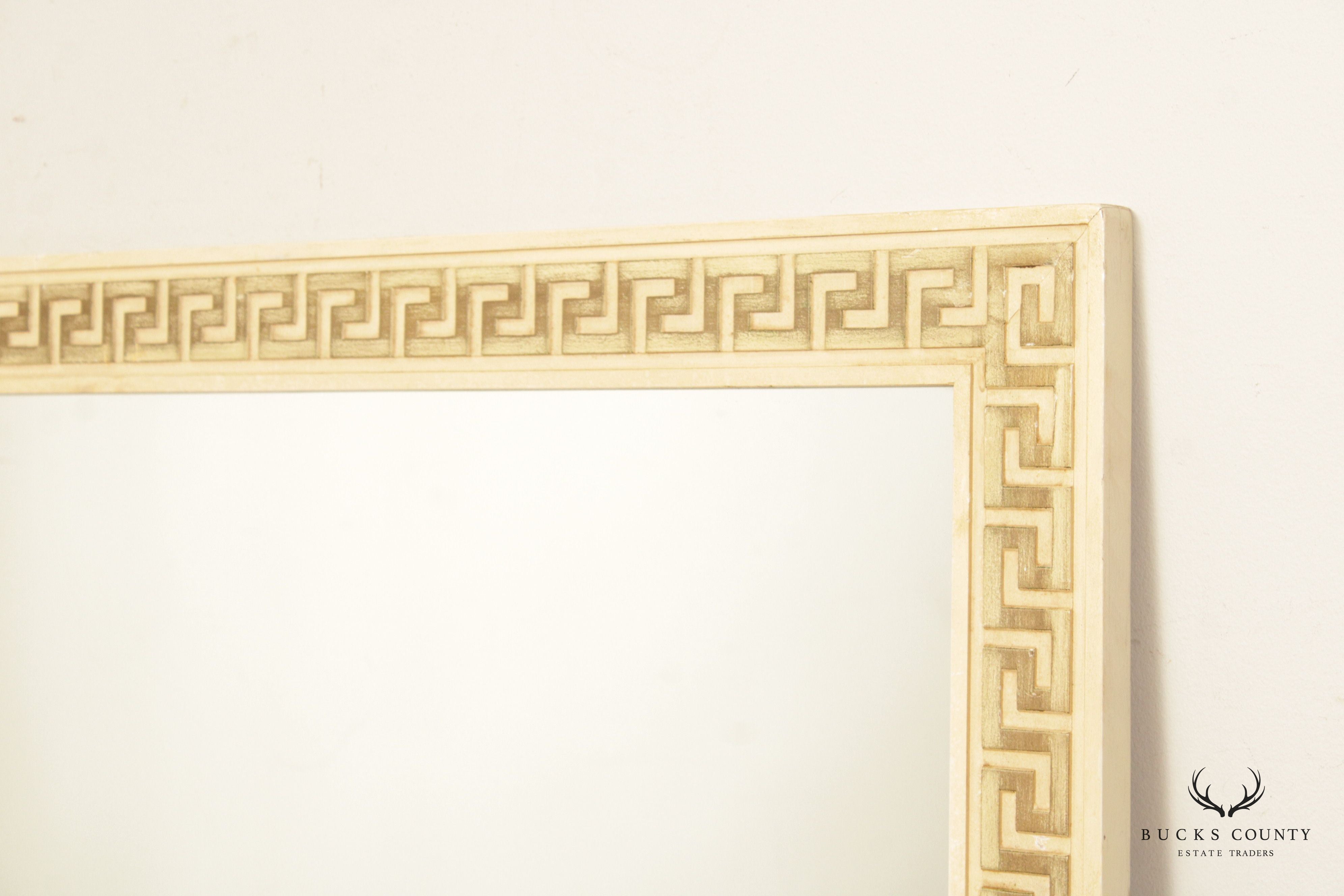 Hollywood Regency Painted Greek Key Wall Mirror