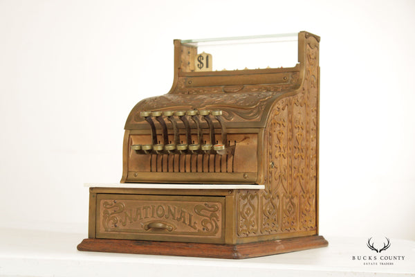 Antique Brass National Cash Register Co. Model 130
