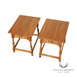 Ethan Allen 'Circa 1776' Pair of Maple End Tables