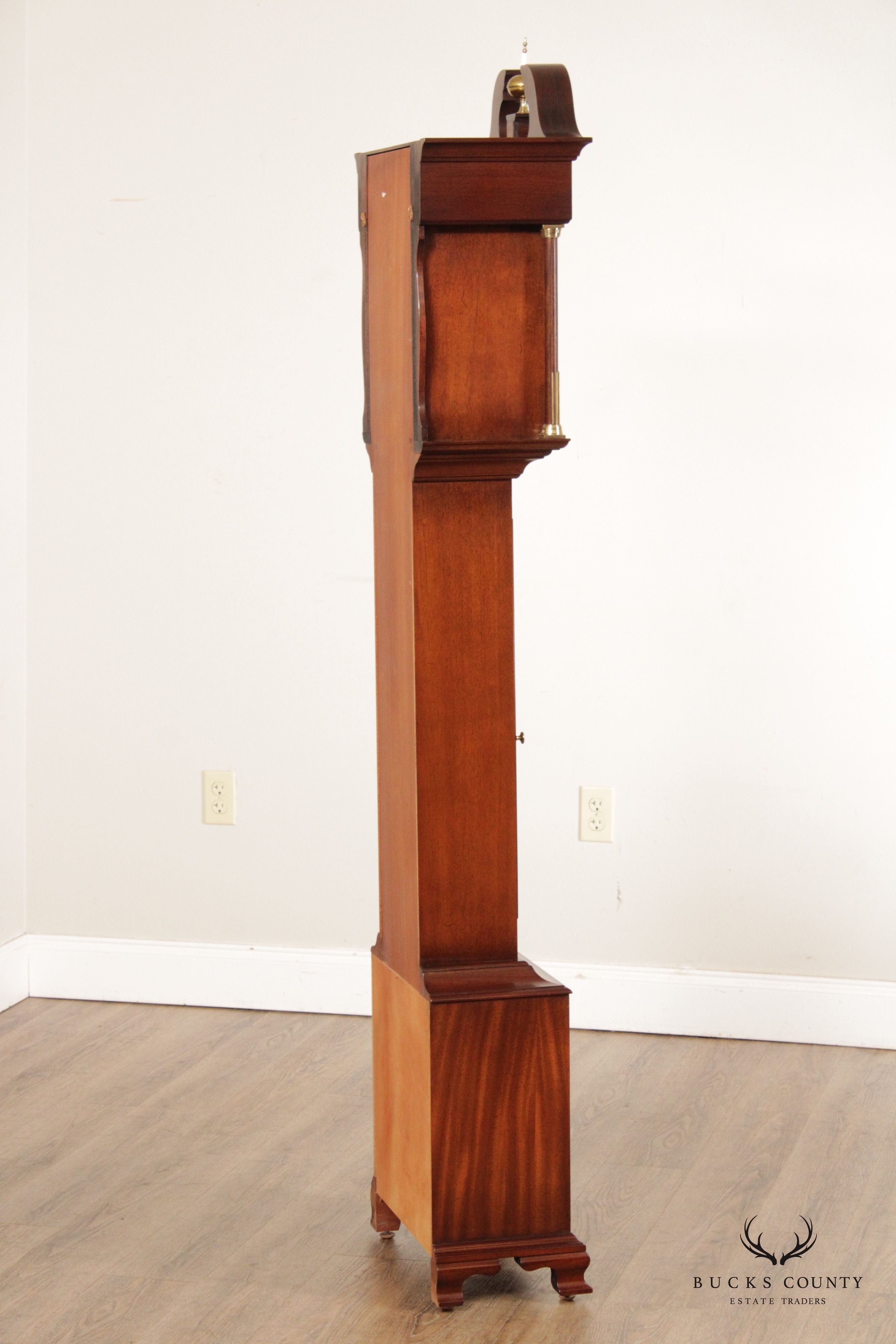 Colonial of Zeeland Mahogany Grandfather Case Clock