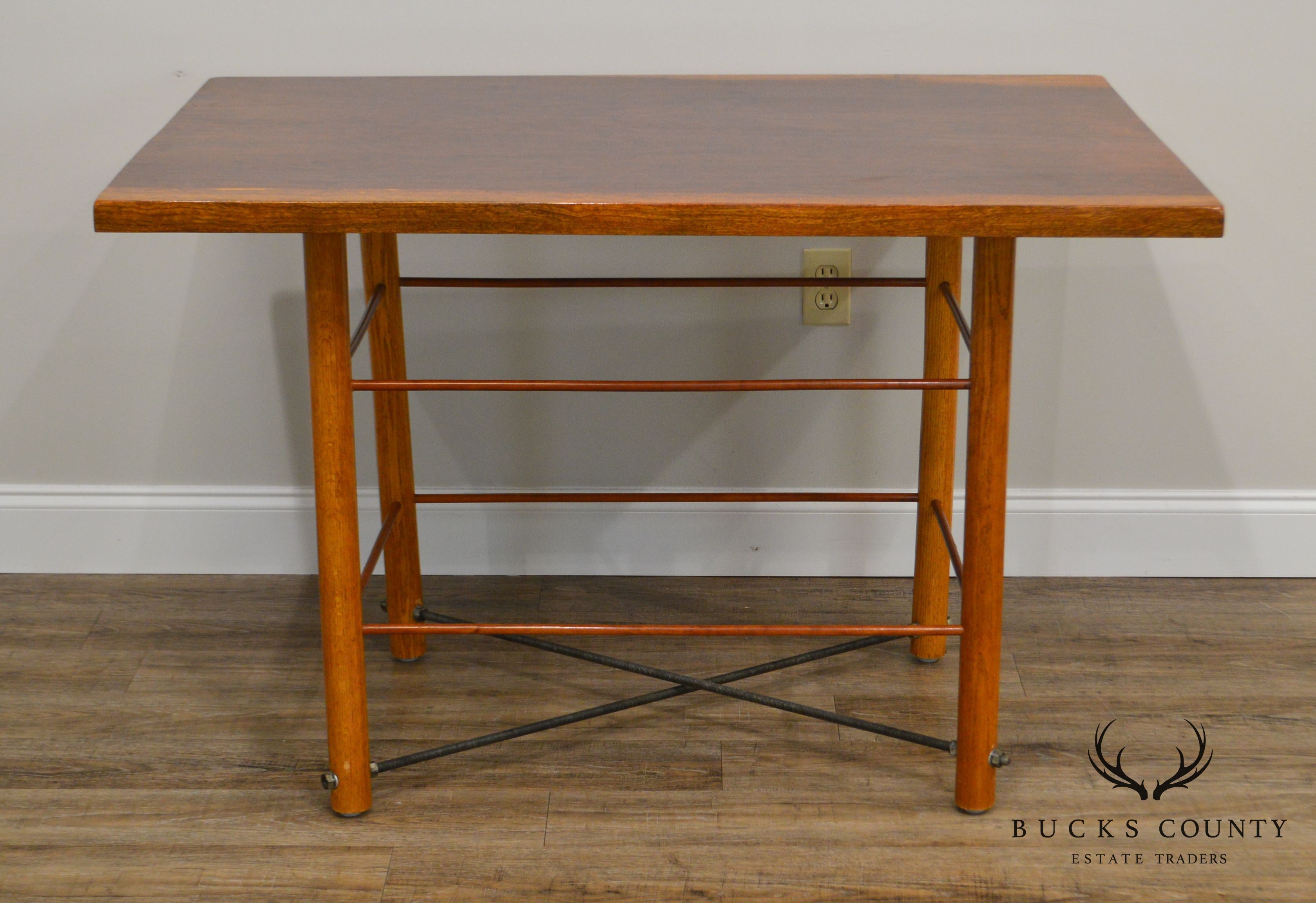 Exotic Rosewood top Studio Crafted Table with Bowtie and Cross