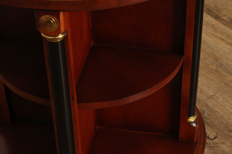 Biedermeier Style Pair of Revolving Bookcase End Tables