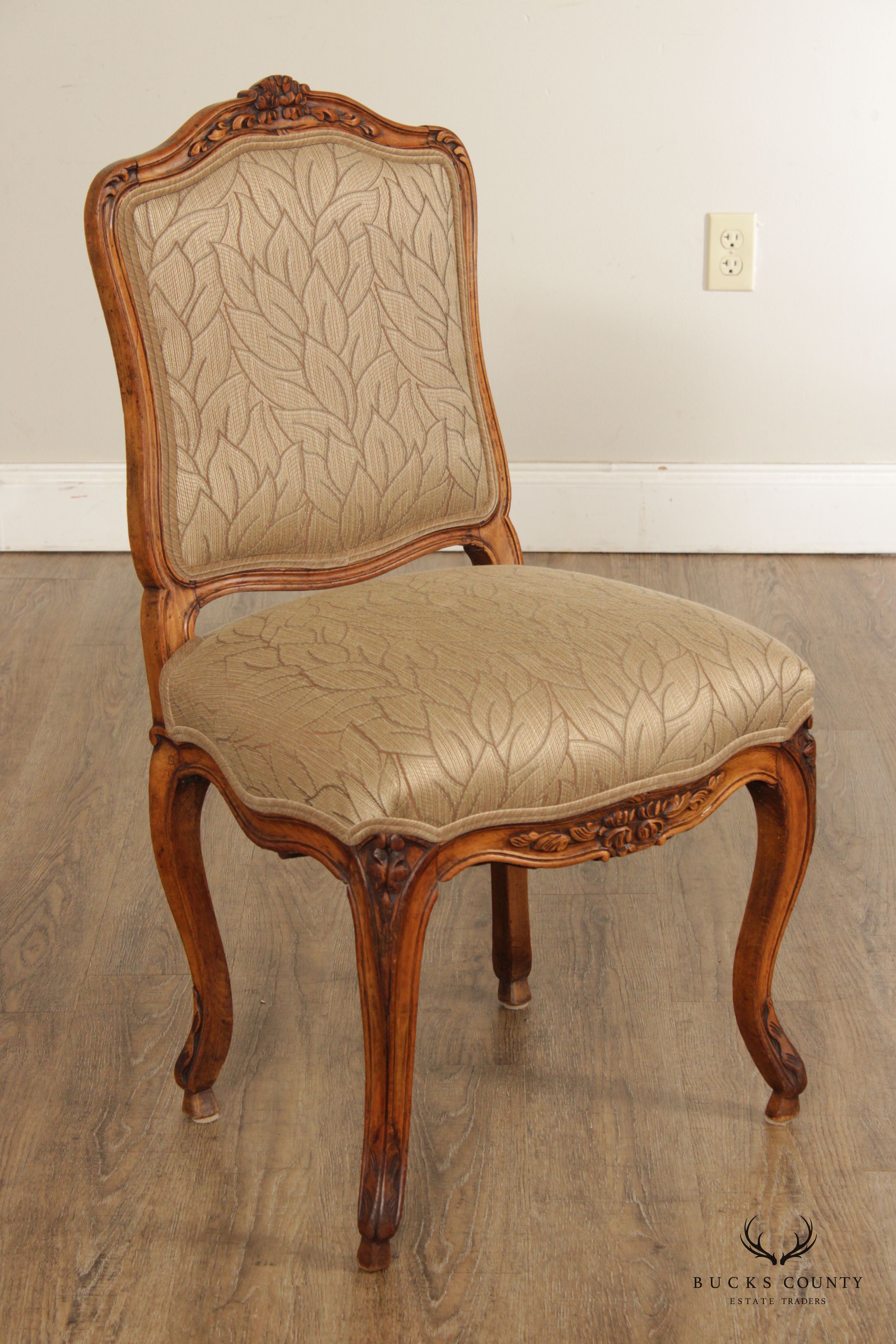 Quality French Louis XV Style Custom Upholstered Side Chair