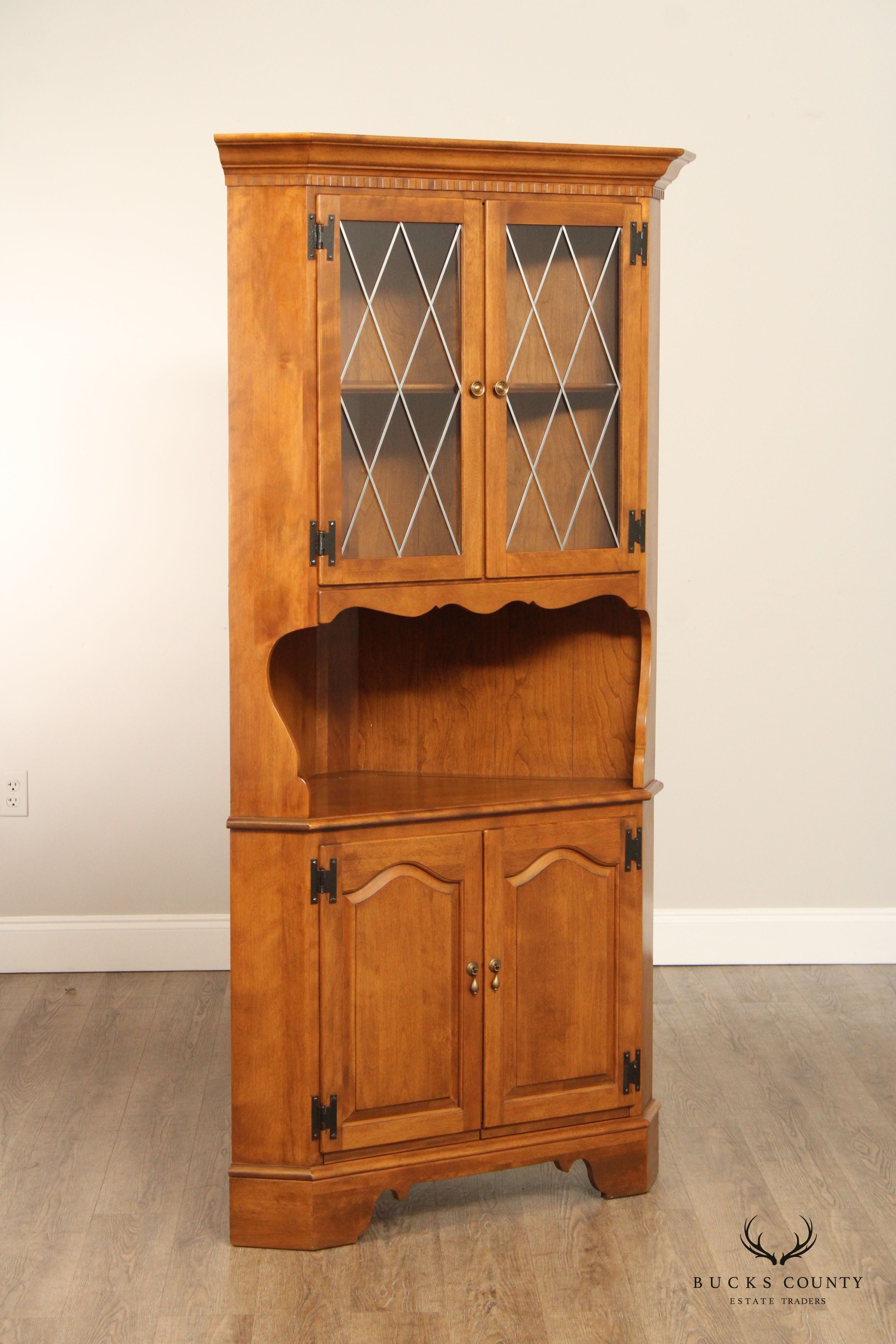 Ethan Allen Heirloom Maple Corner Cabinet