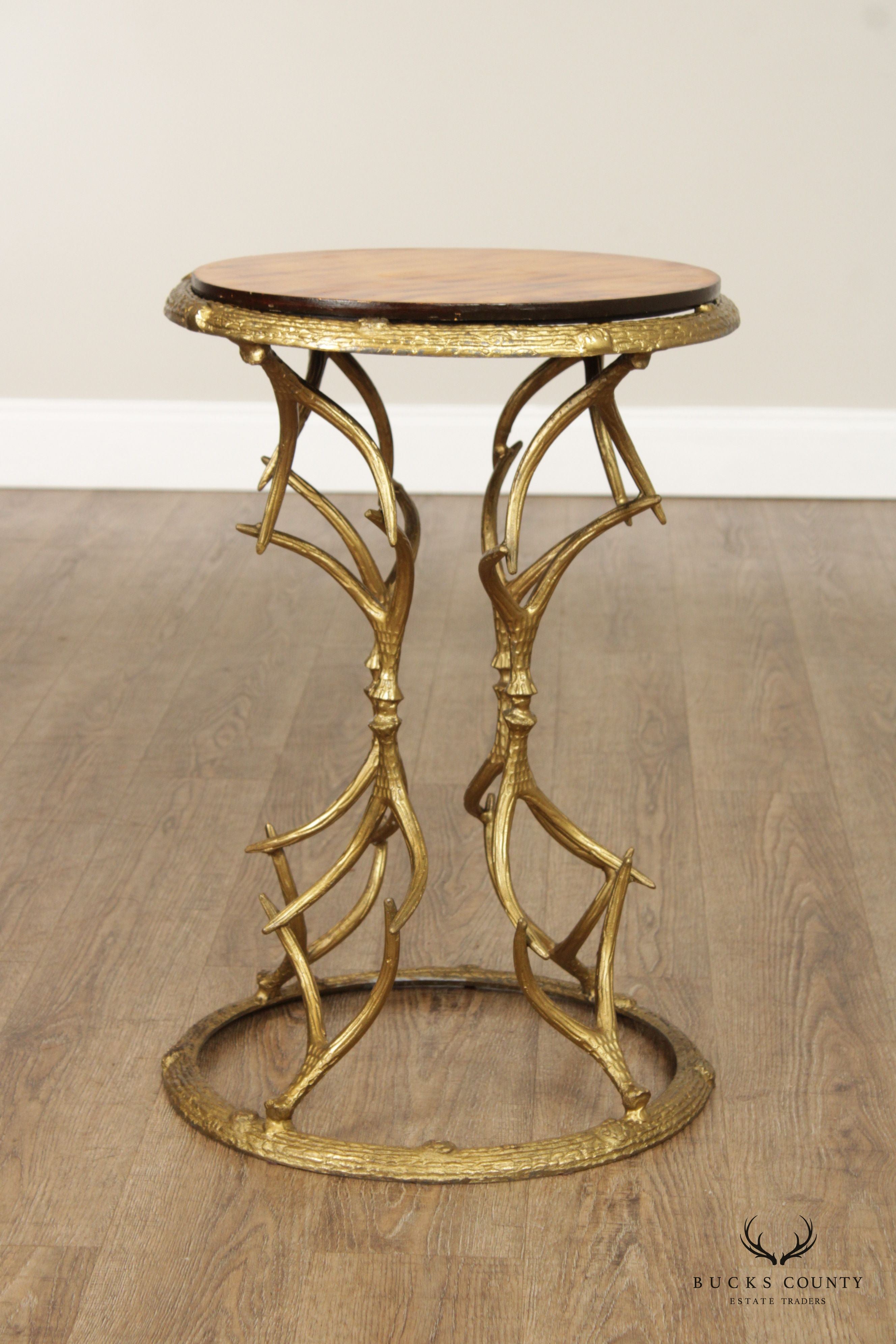 Rustic Style Contemporary Faux Antler Side Table