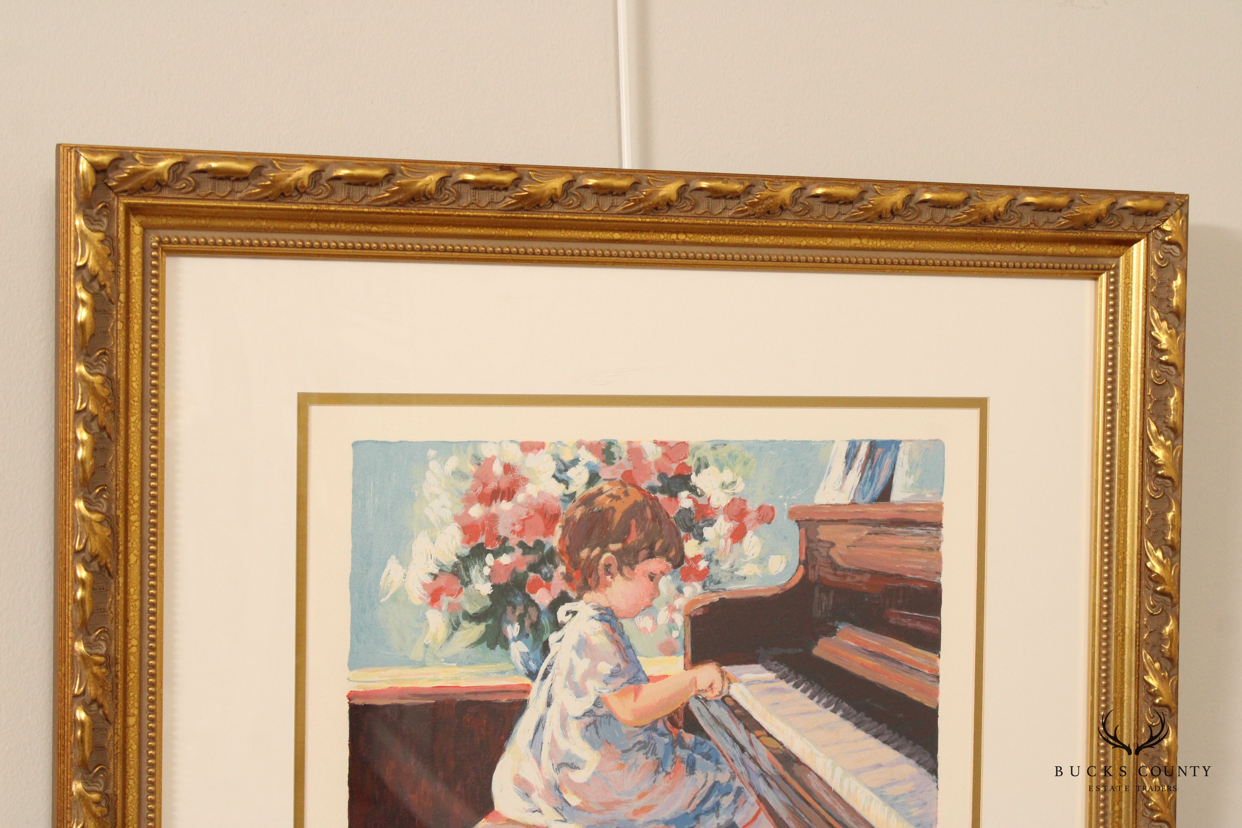 Corinne Hartley 'Piano Lessons' Artist Proof Serigraph