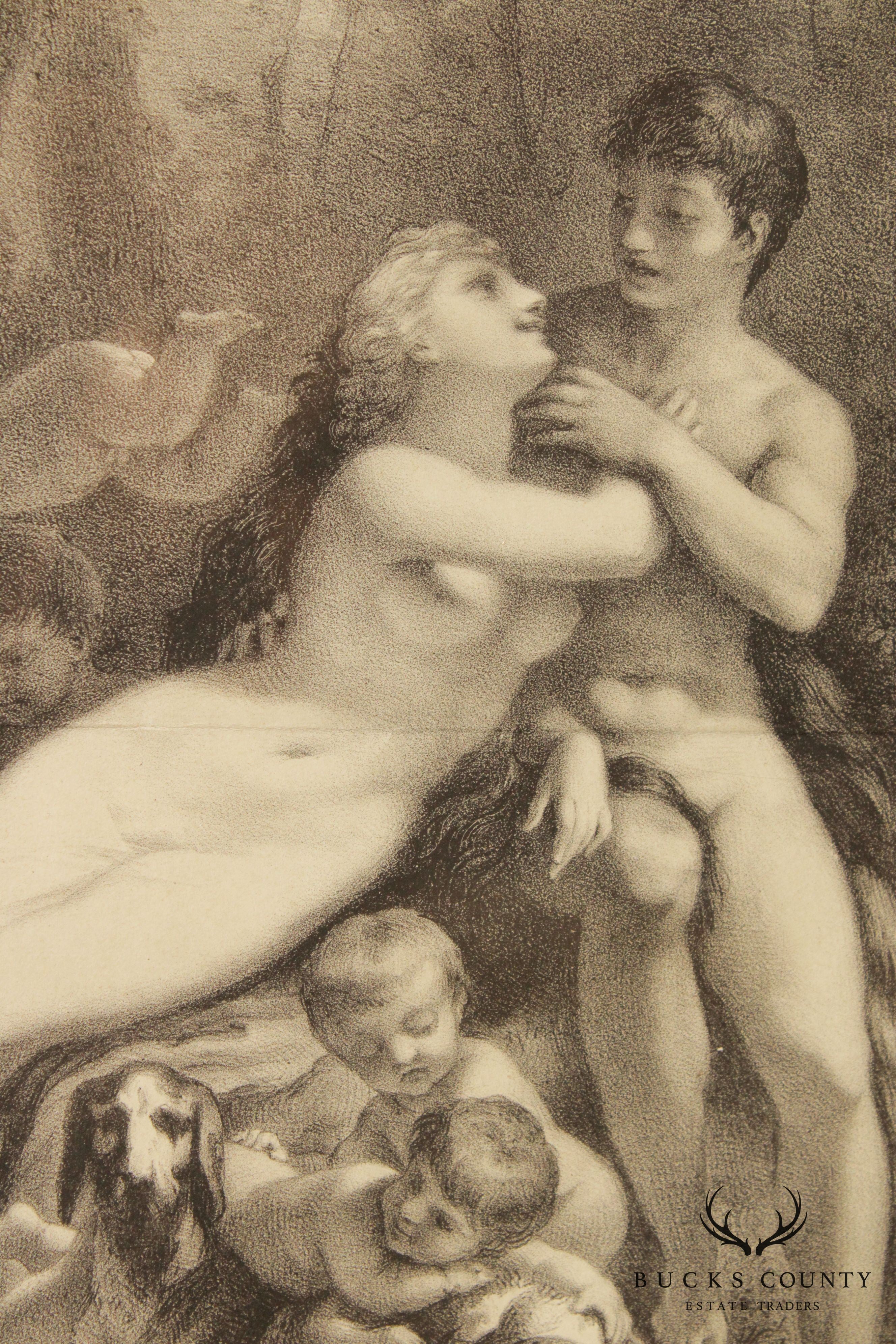 19th C. French Lithograph, 'Venus et Adonis'