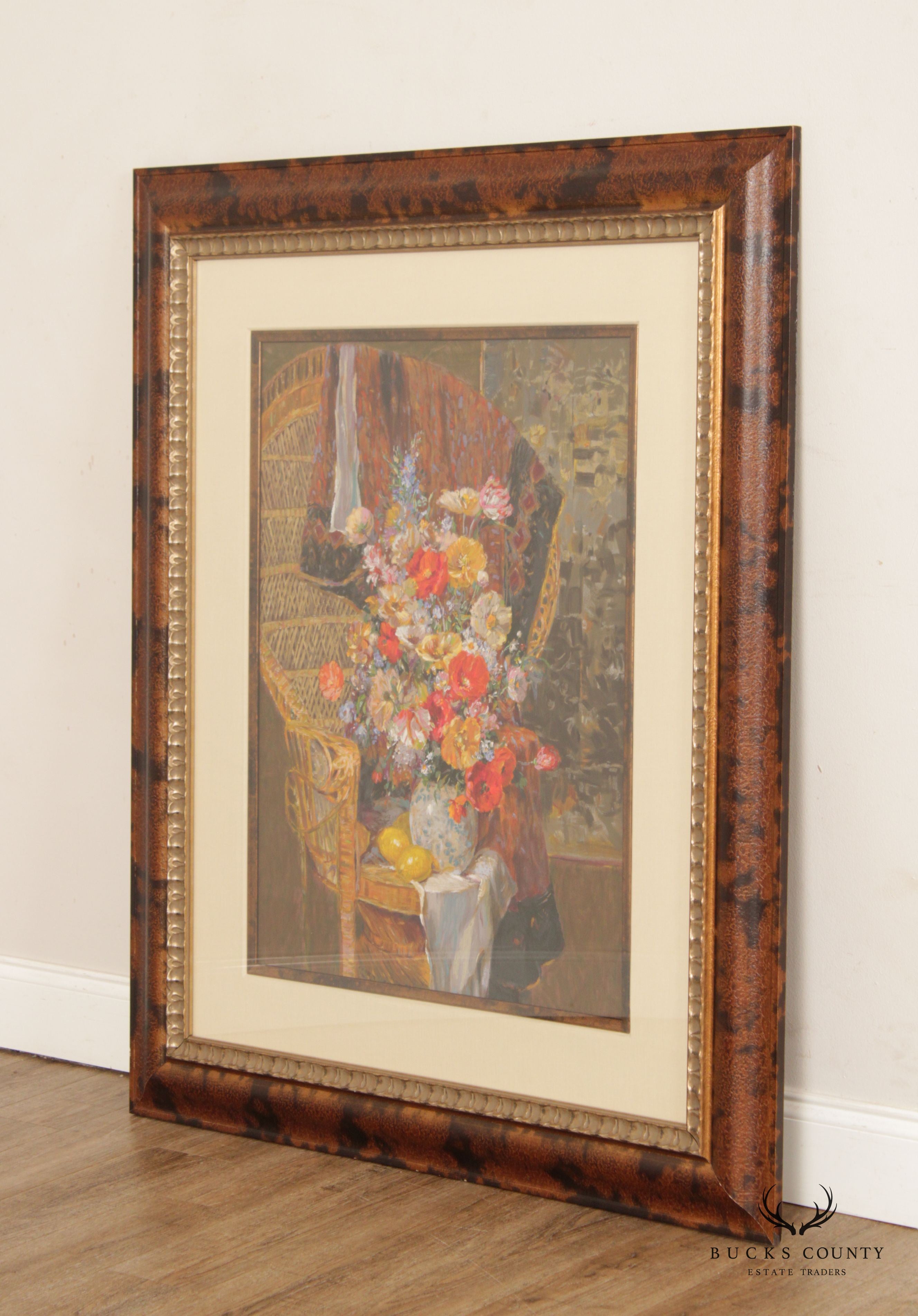 Henri Plisson 'Carole's Poppies' Impressionist Style Frame Print