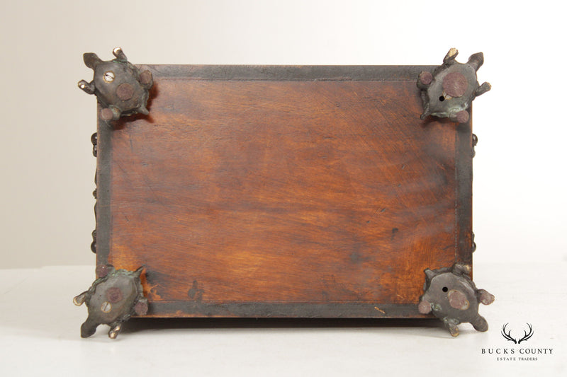 British Colonial Style Inlaid Mixed Wood Box