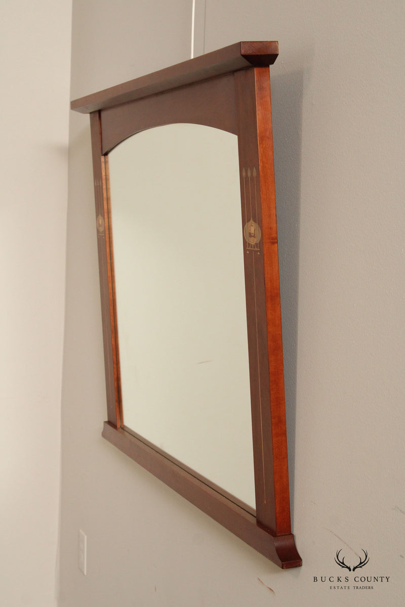 Stickley Mission Collection Harvey Ellis Cherry Mirror with Inlay