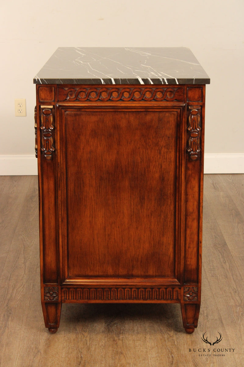 Italian Louis XVI Style Marble Top Chest of Drawers