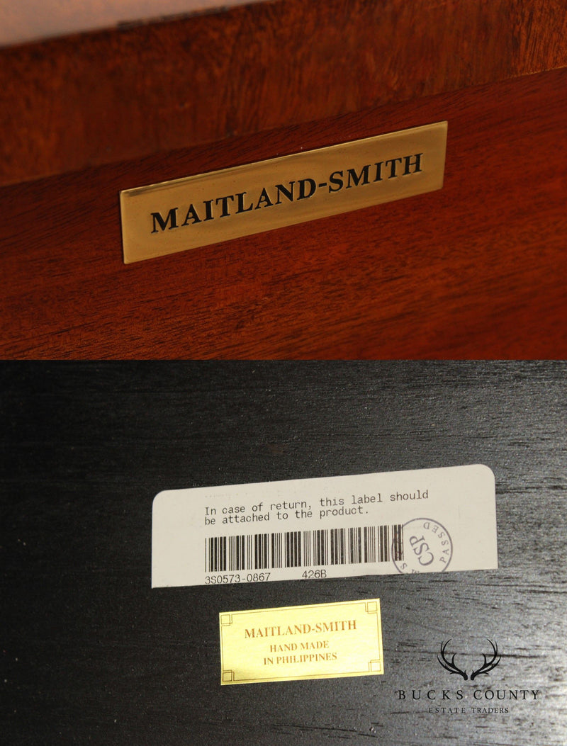 Maitland Smith Parcel Gilt Demilune Console Table