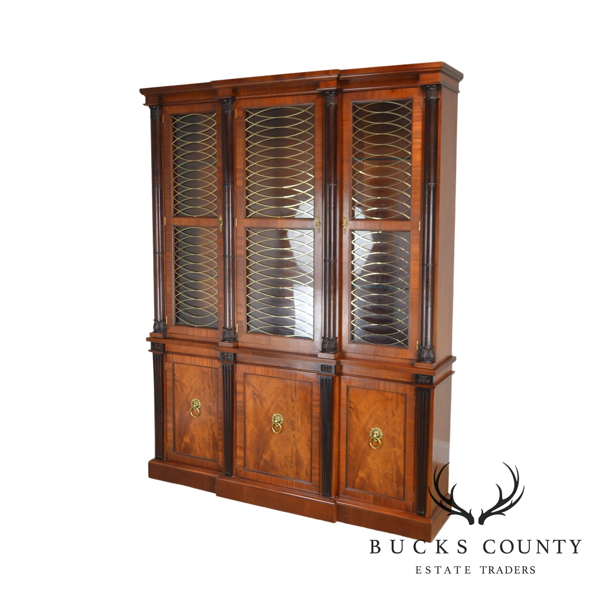 Baker Mahogany Regency Style Breakfront