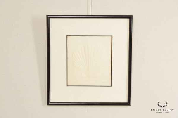 Suzanne Thomas 'Noble Scallop' Embossed Print, Custom Framed