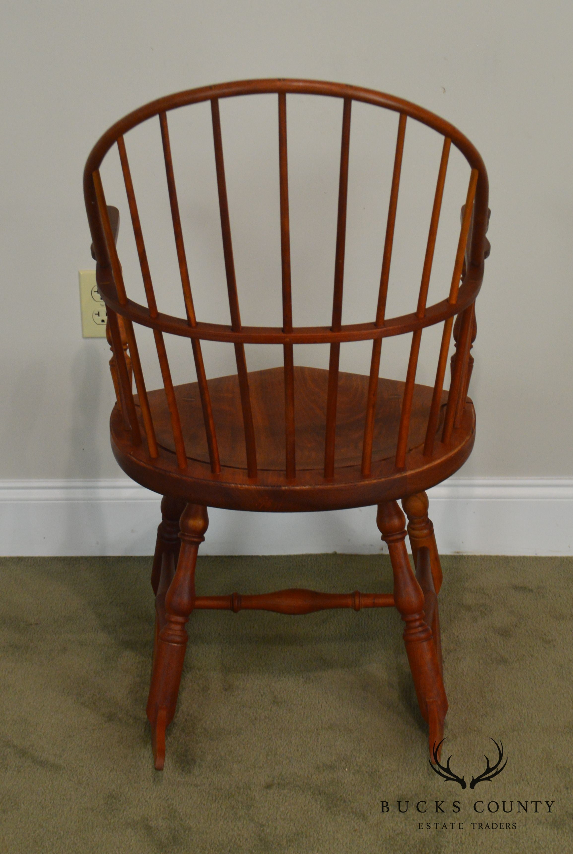 Martins Chair Shop Inc Bench MAde Solid Cherry Sackback Pair Windsor Rockers (E)