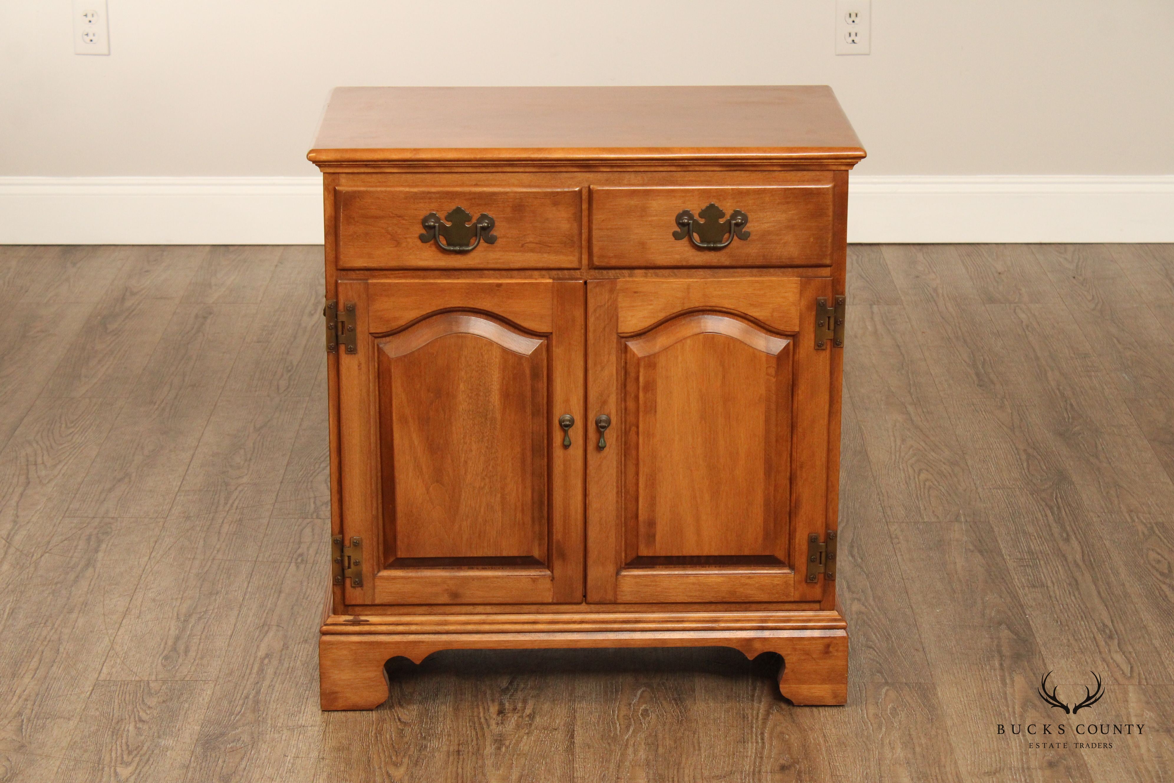 Ethan Allen American Nutmeg Maple Side Cabinet Nightstand