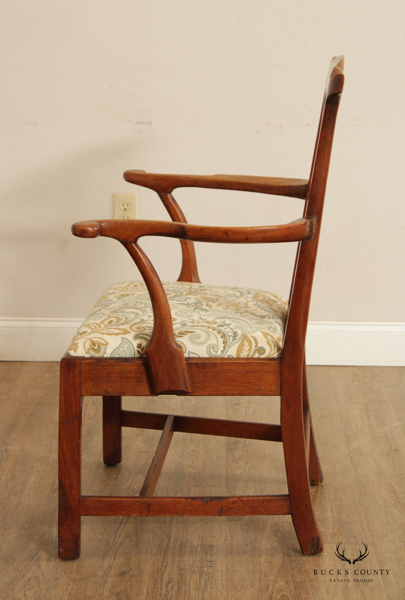 Chippendale Style Antique Mahogany Armchair