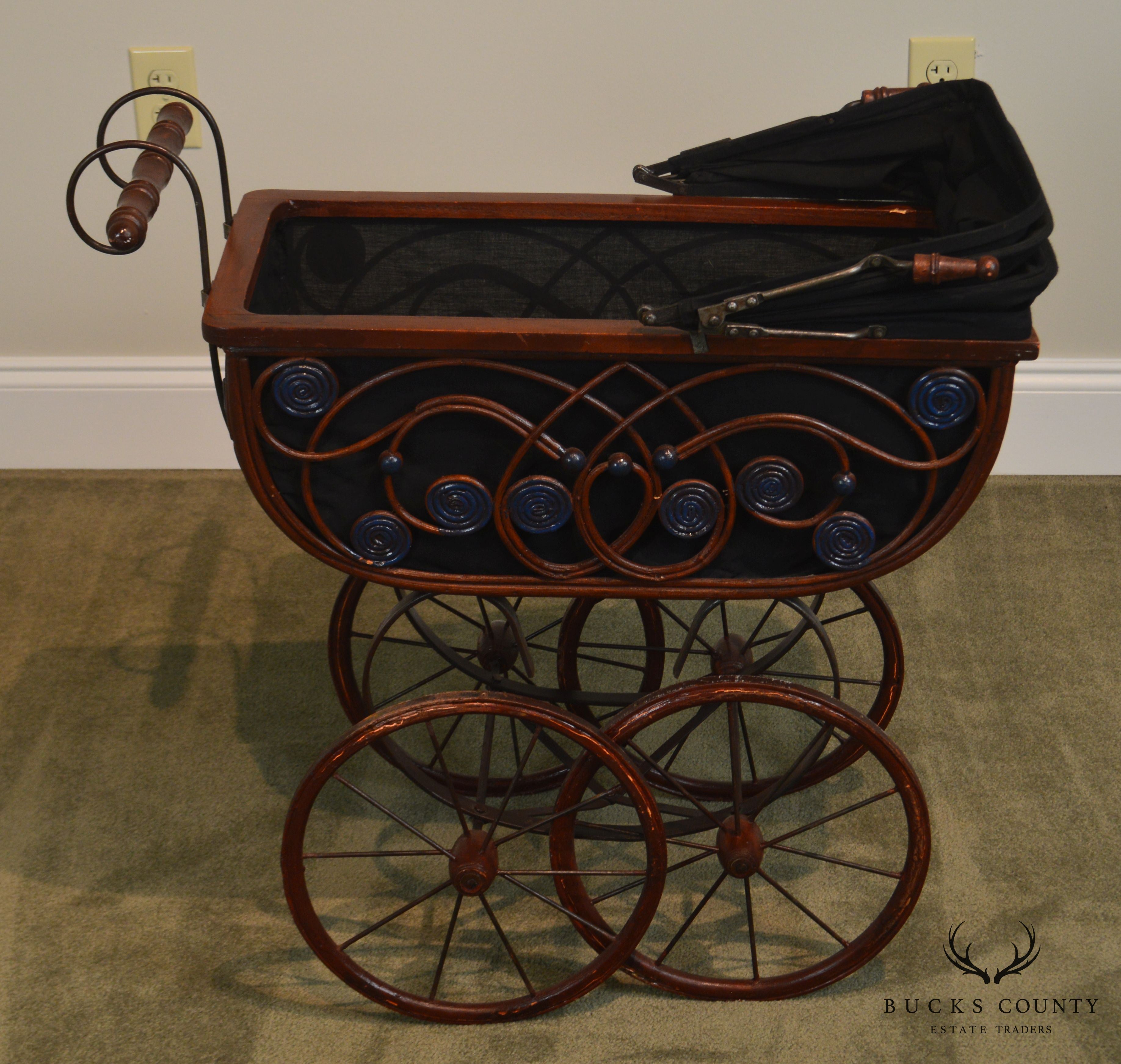 Victorian Style Doll Baby Carriage