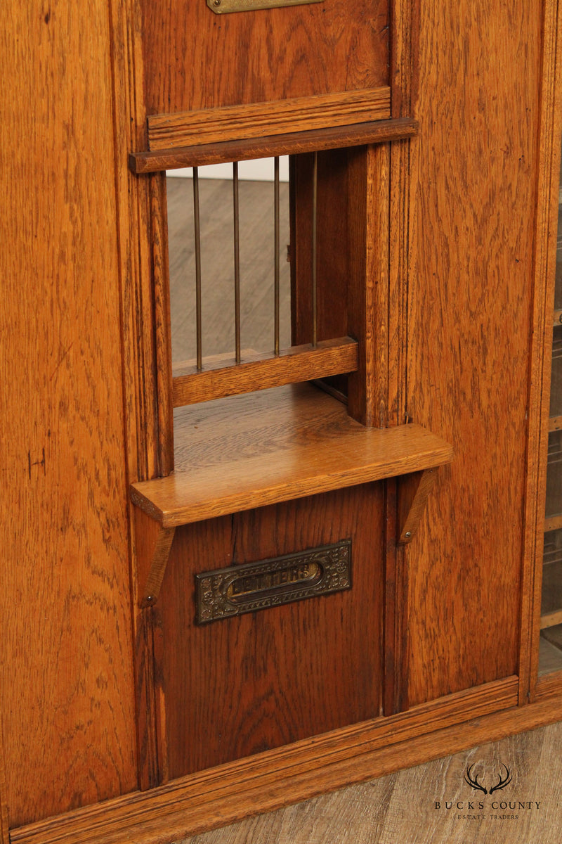 Vintage Reclaimed Post Office Window and Mailboxes