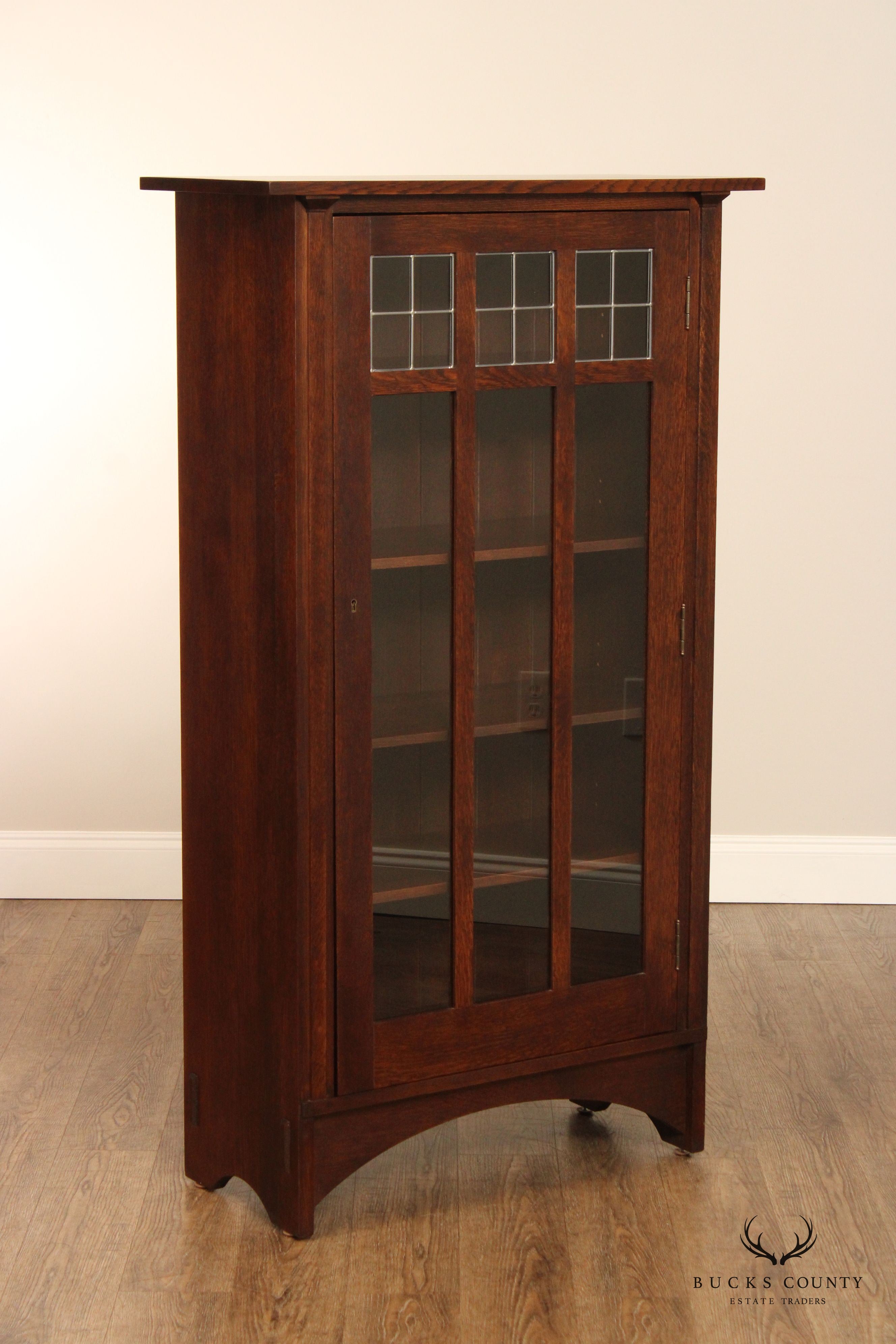 Stickley Mission Collection Oak Single Door Bookcase