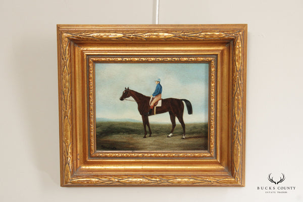 Equestrian Portrait Framed Oil Painting, Signed Shipley