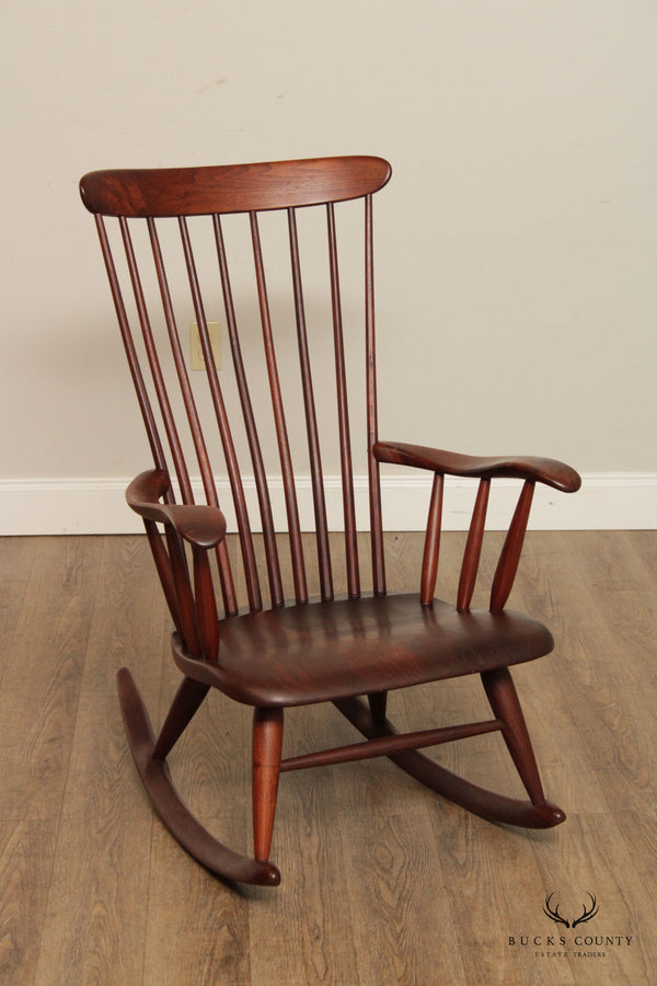 Robert Whitley Custom Crafted Walnut Rocking Chair