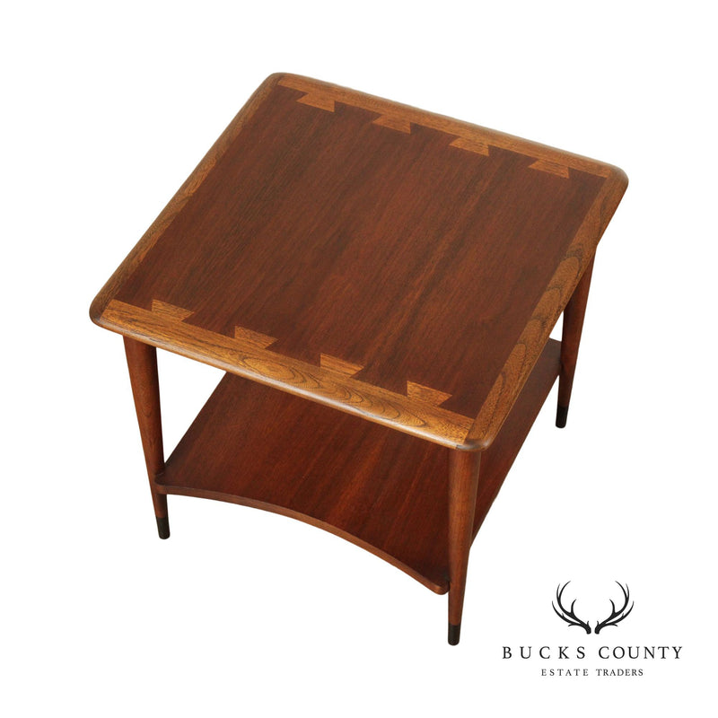 Lane Mid Century Modern 'Acclaim' Walnut Dovetailed Side Table
