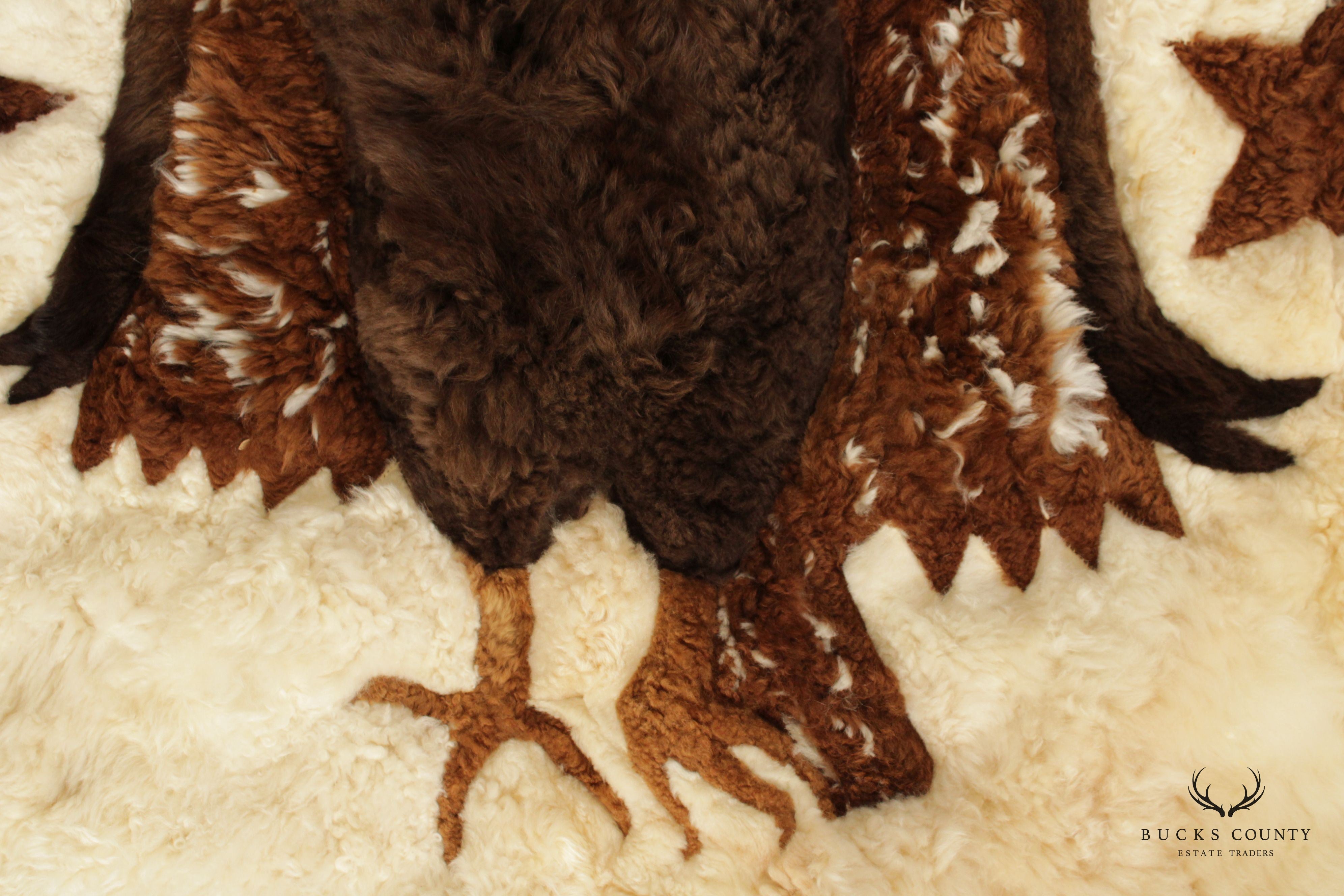 Peruvian Alpaca Fur and Hide Tapestry or Rug