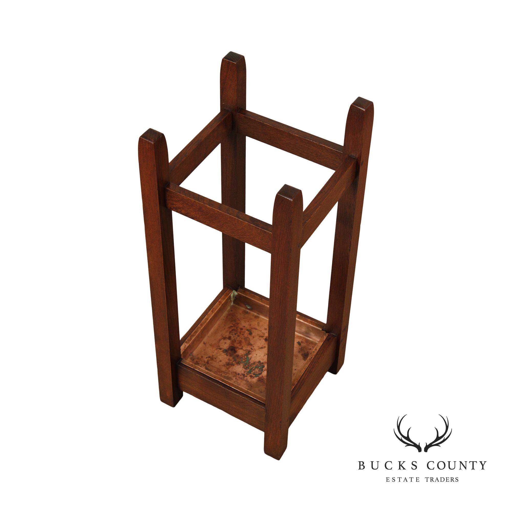 Custom Quality Mission Oak Umbrella Stand