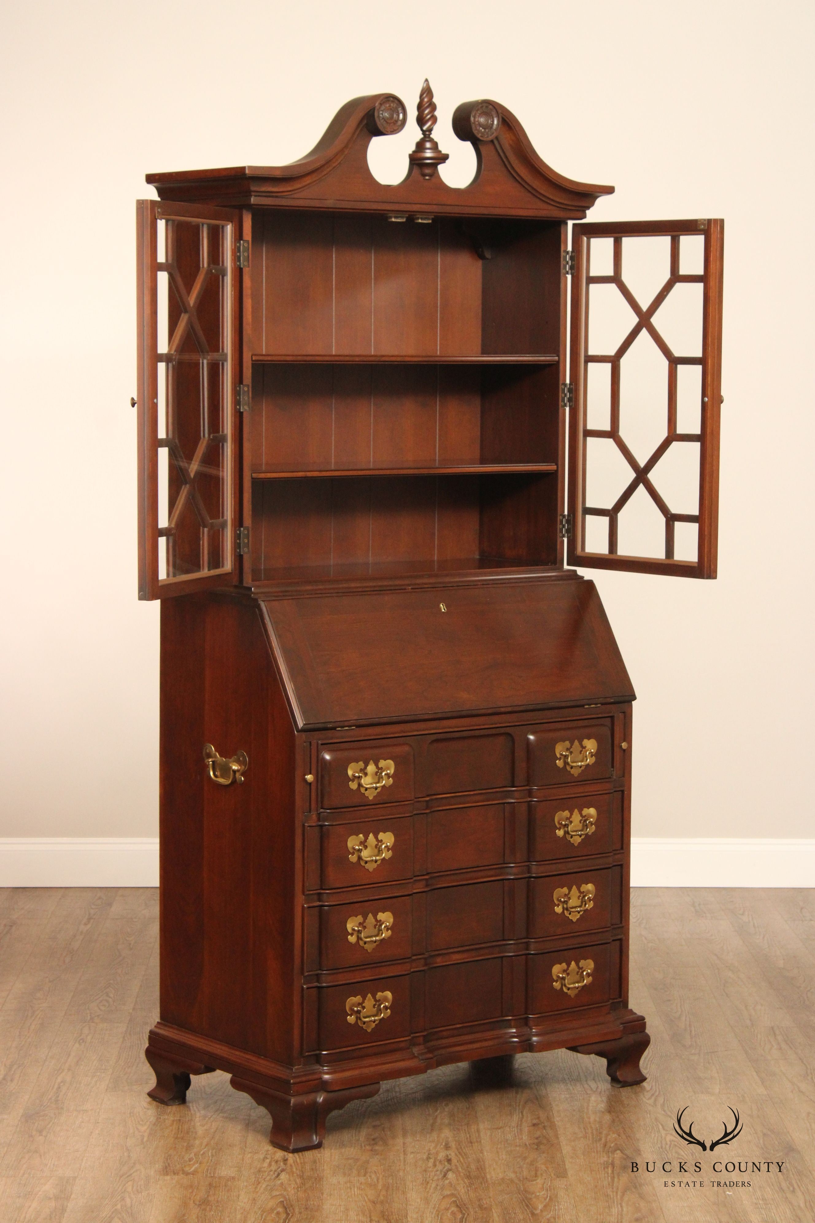 Harden Chippendale Style Blockfront Secretary Desk