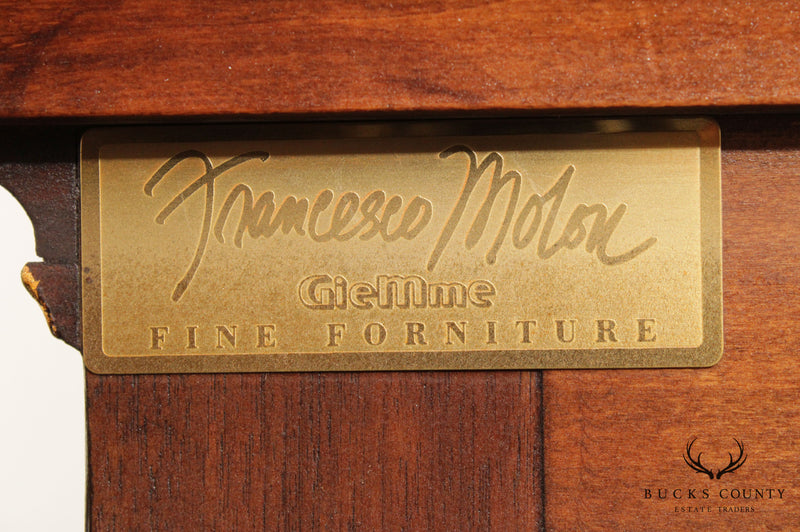 Francesco Molon Giemme Pair Italian Neoclassical Style Partial Gilt Console Tables