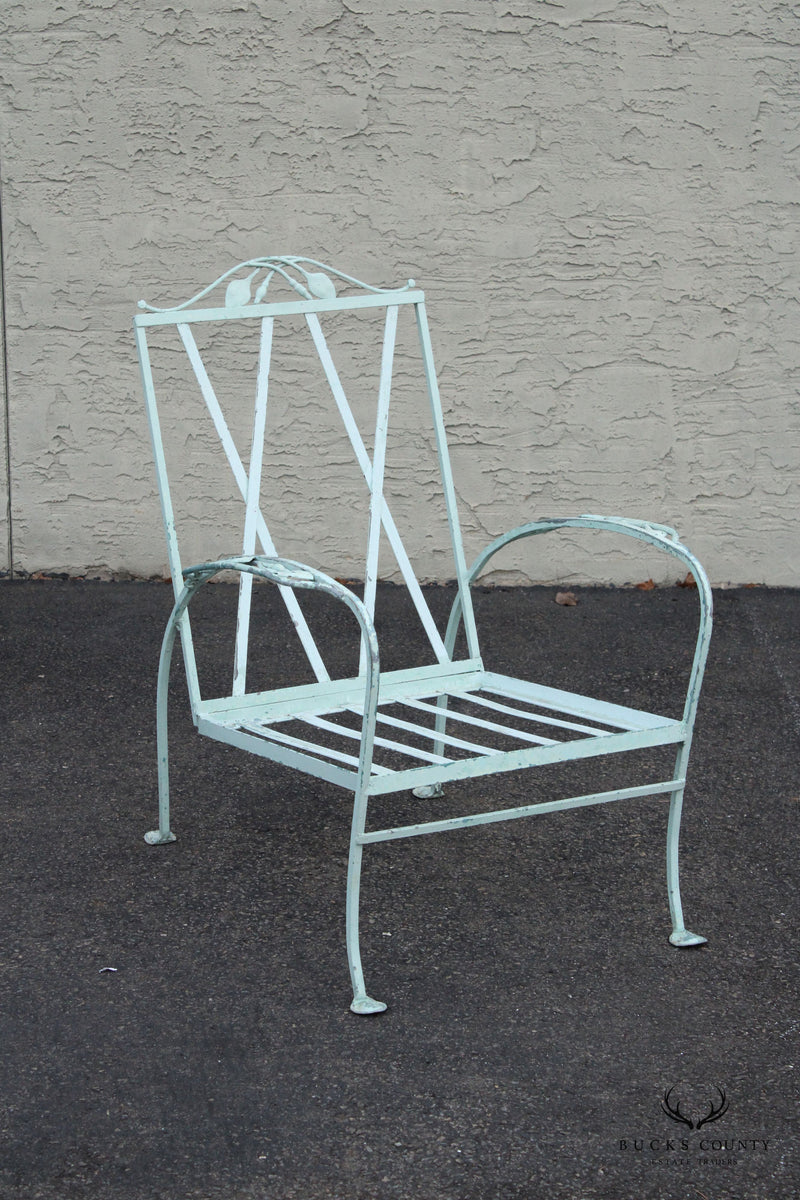 Salterini 'Mt. Vernon' Pair of Wrought Iron Outdoor Patio Chairs
