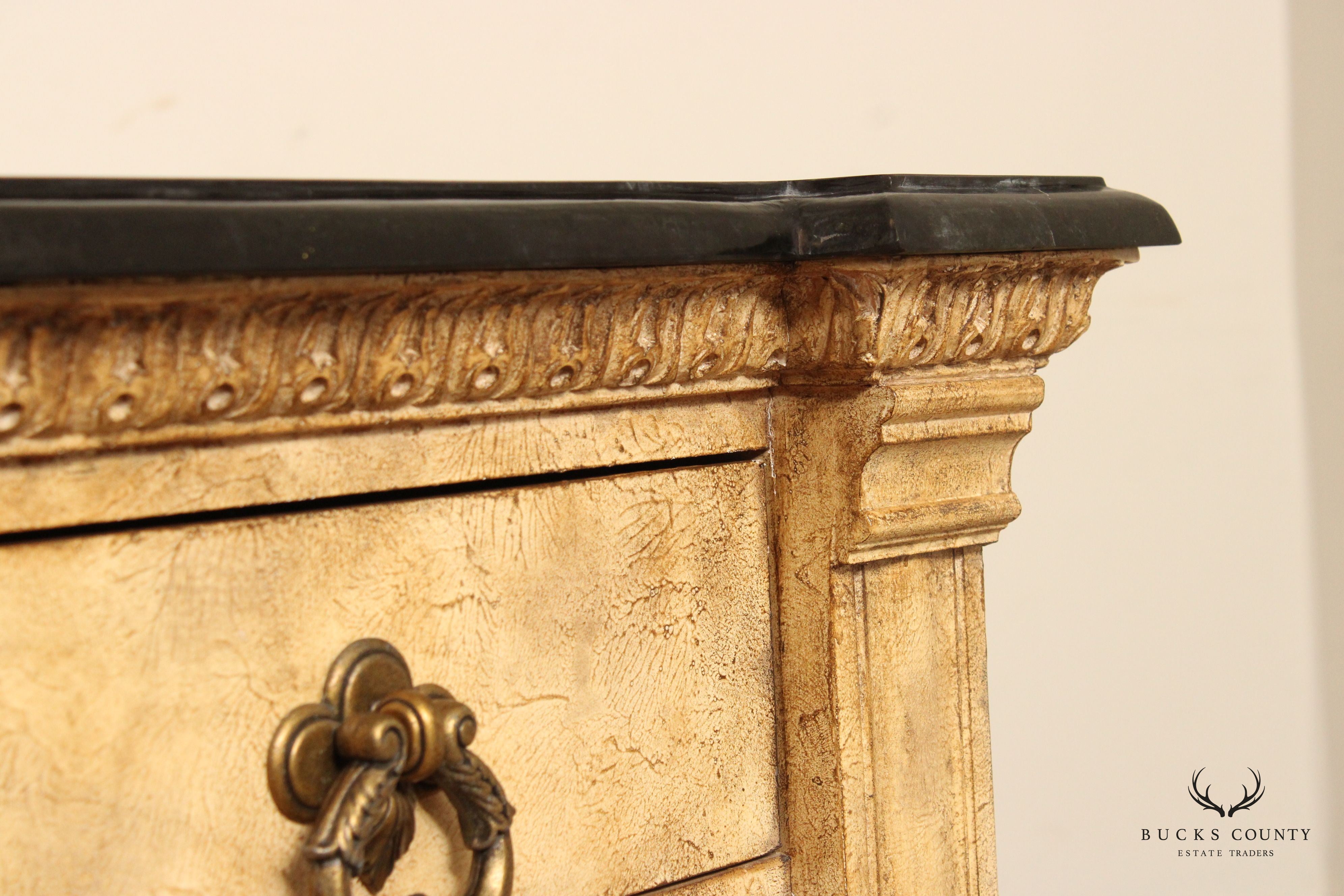 Italian Renaissance Style Tessellated Marble Top Commode