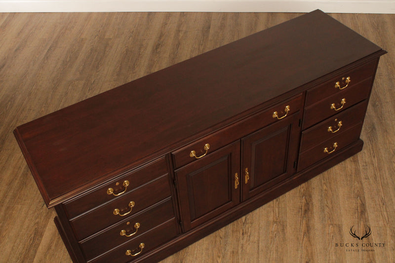 Harden Traditional Chippendale Style Solid Cherry Long File Cabinet Credenza