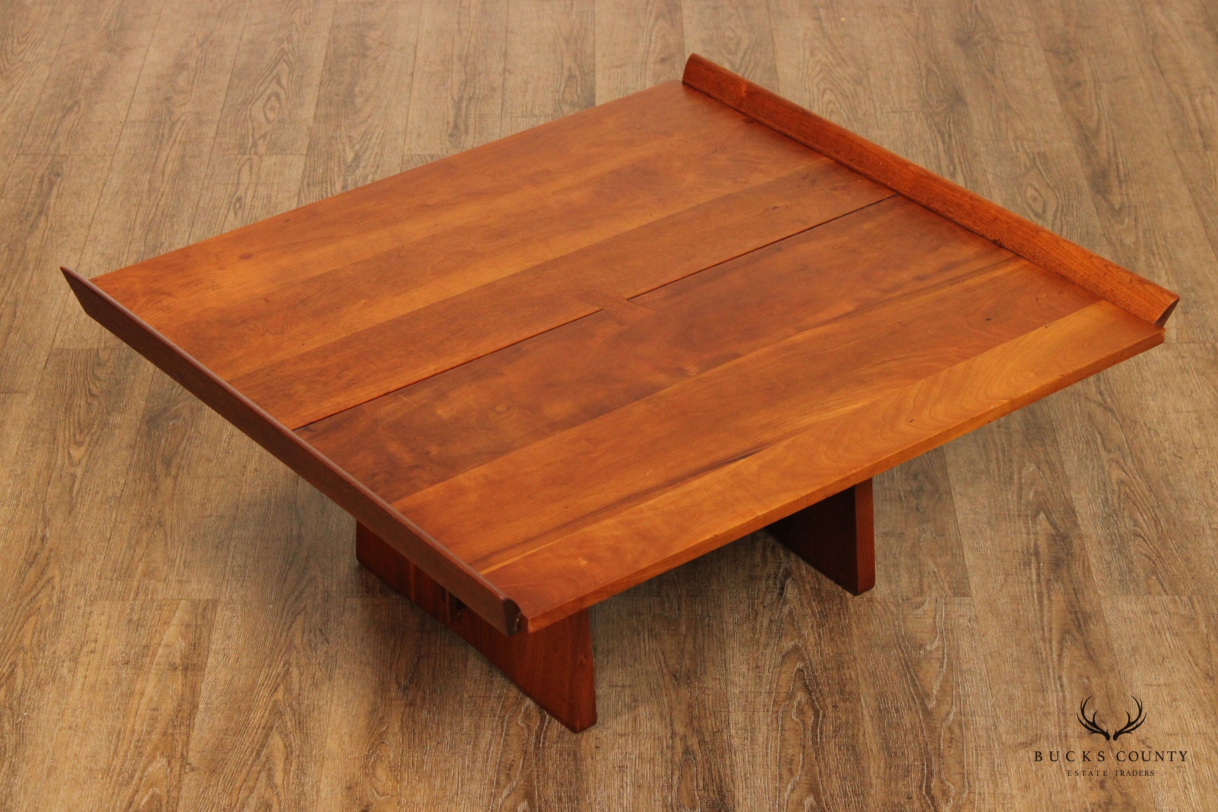 George Nakashima Studio Cherry and Walnut Milk House Coffee Table