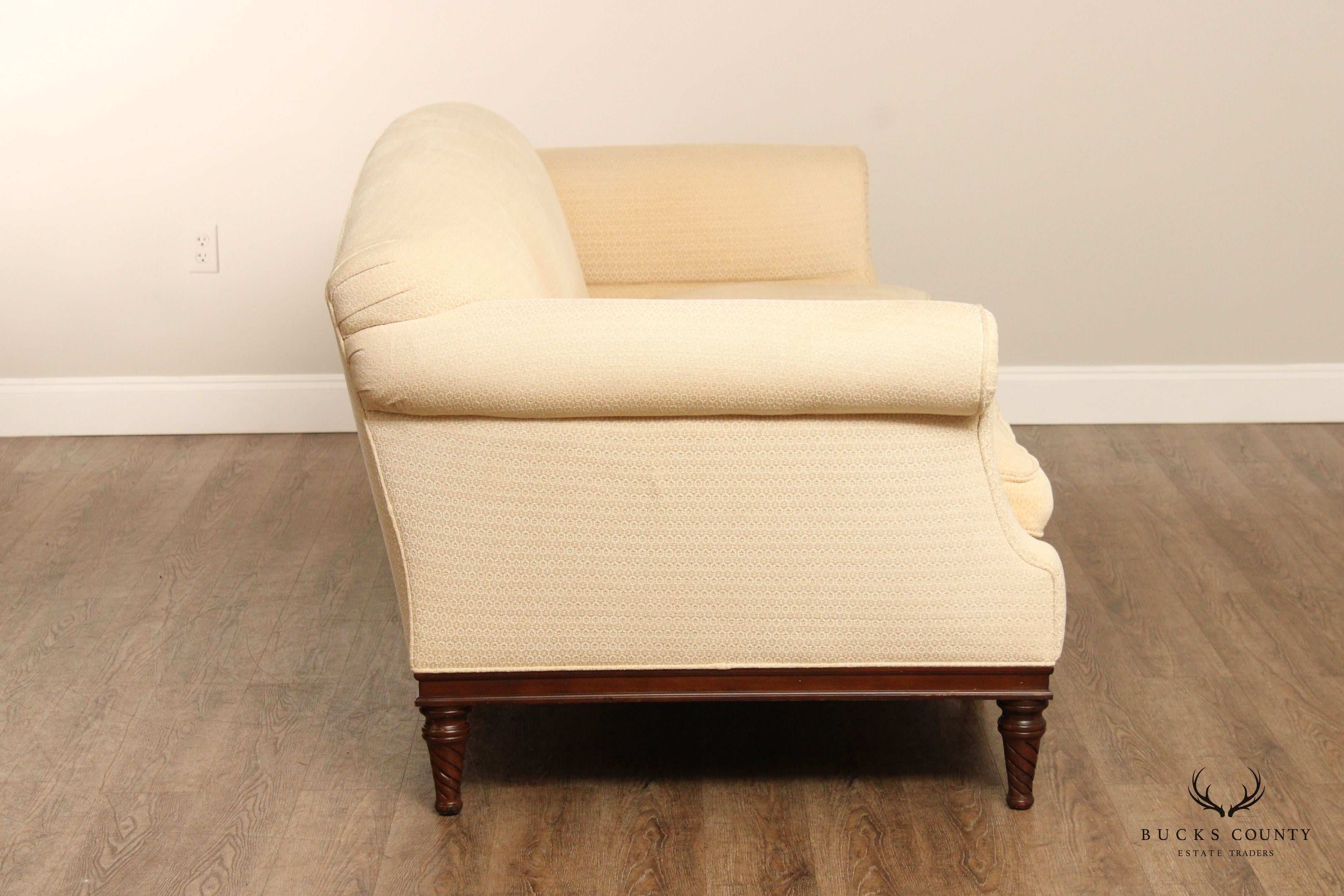 Althorp Living History Custom Upholstered Scroll Arm Sofa