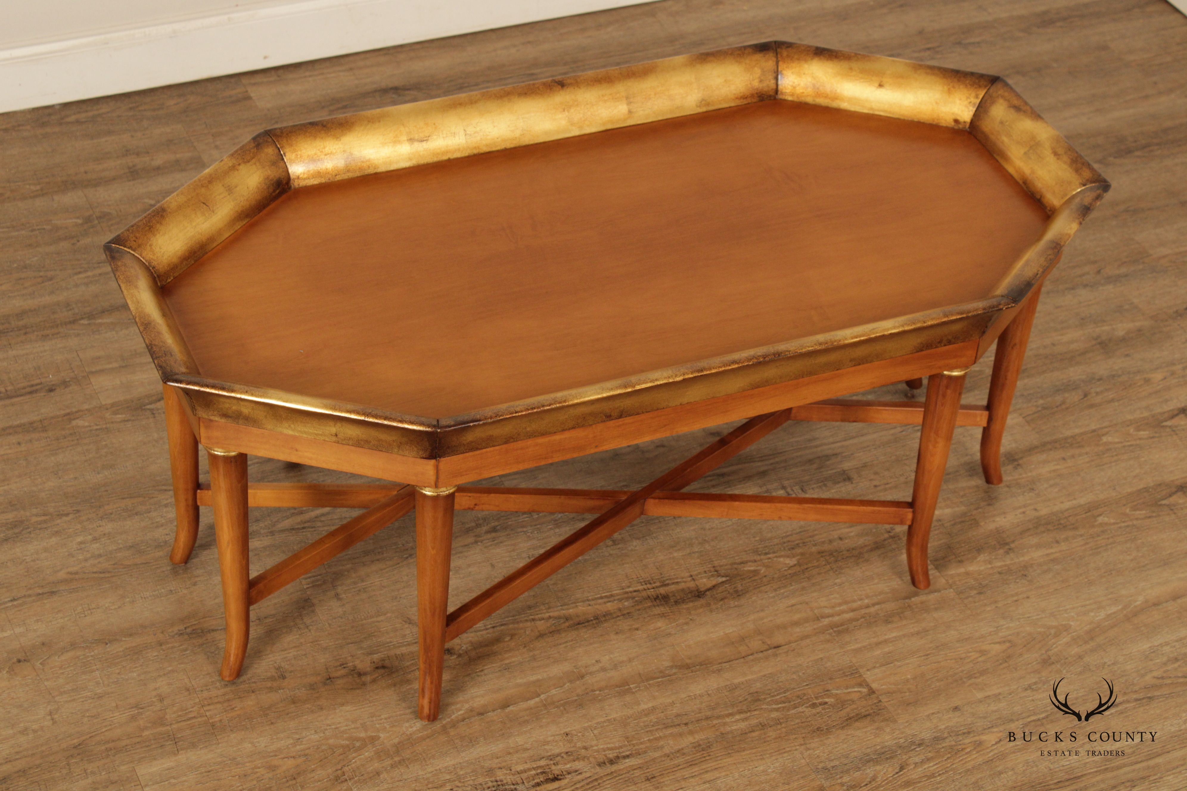 Regency Style Octagonal Oval Coffee Table