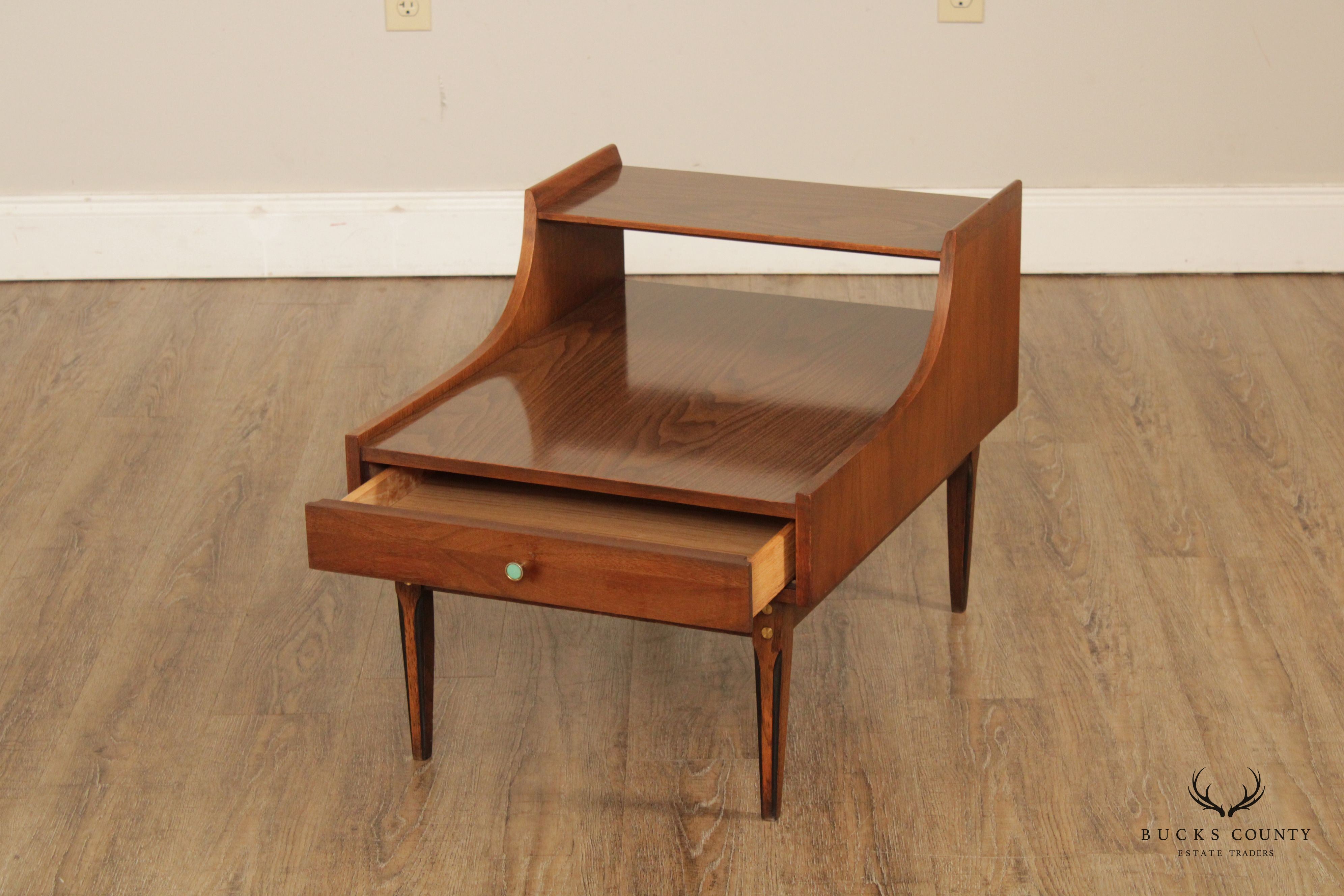 Mid Century Modern Walnut Side Table